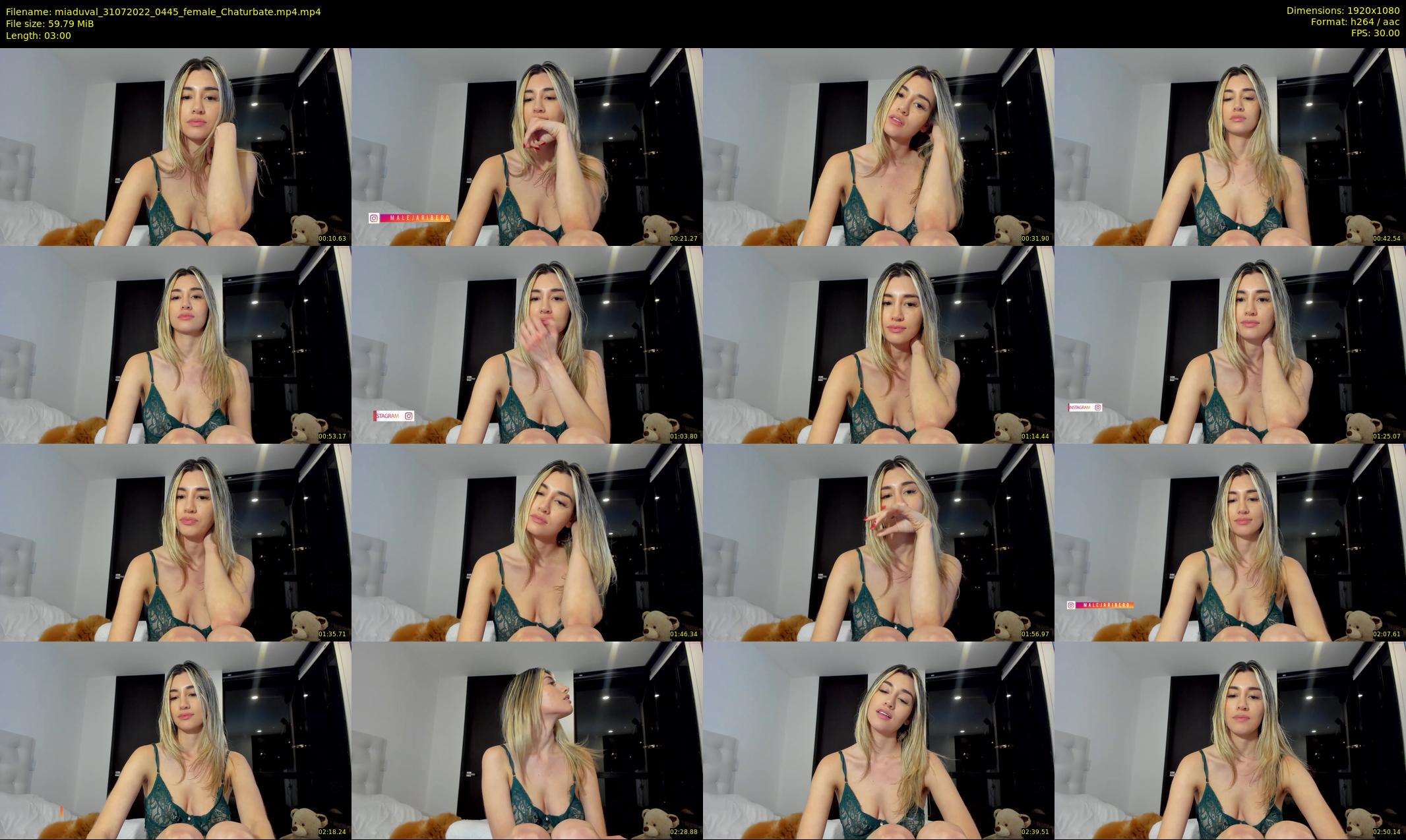 miaduval — 3 minute Chaturbate female cam show recording, 1080p, Jul 31, 2022