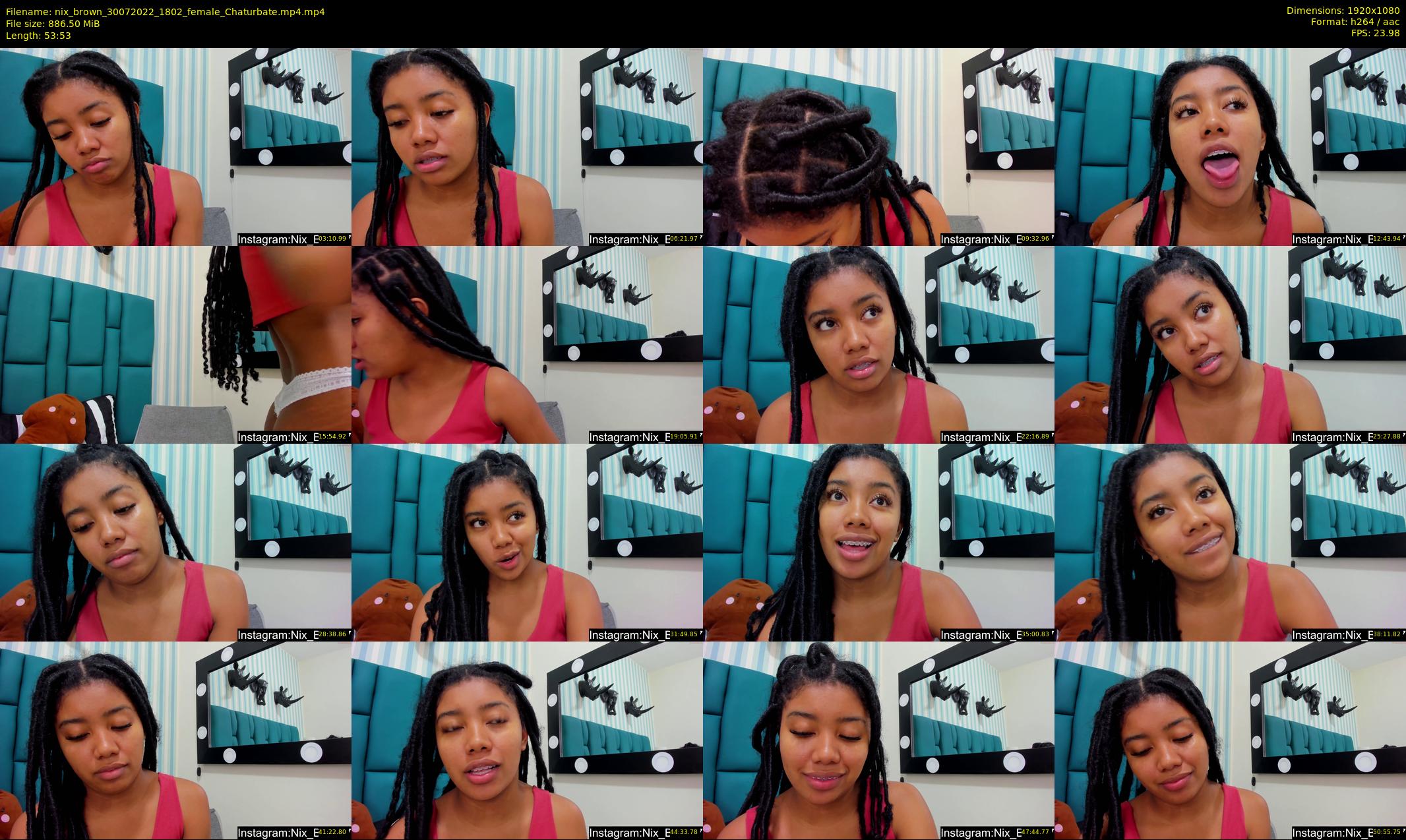 nix_brown — 54 minute Chaturbate female cam show recording, 1080p, Jul 30, 2022