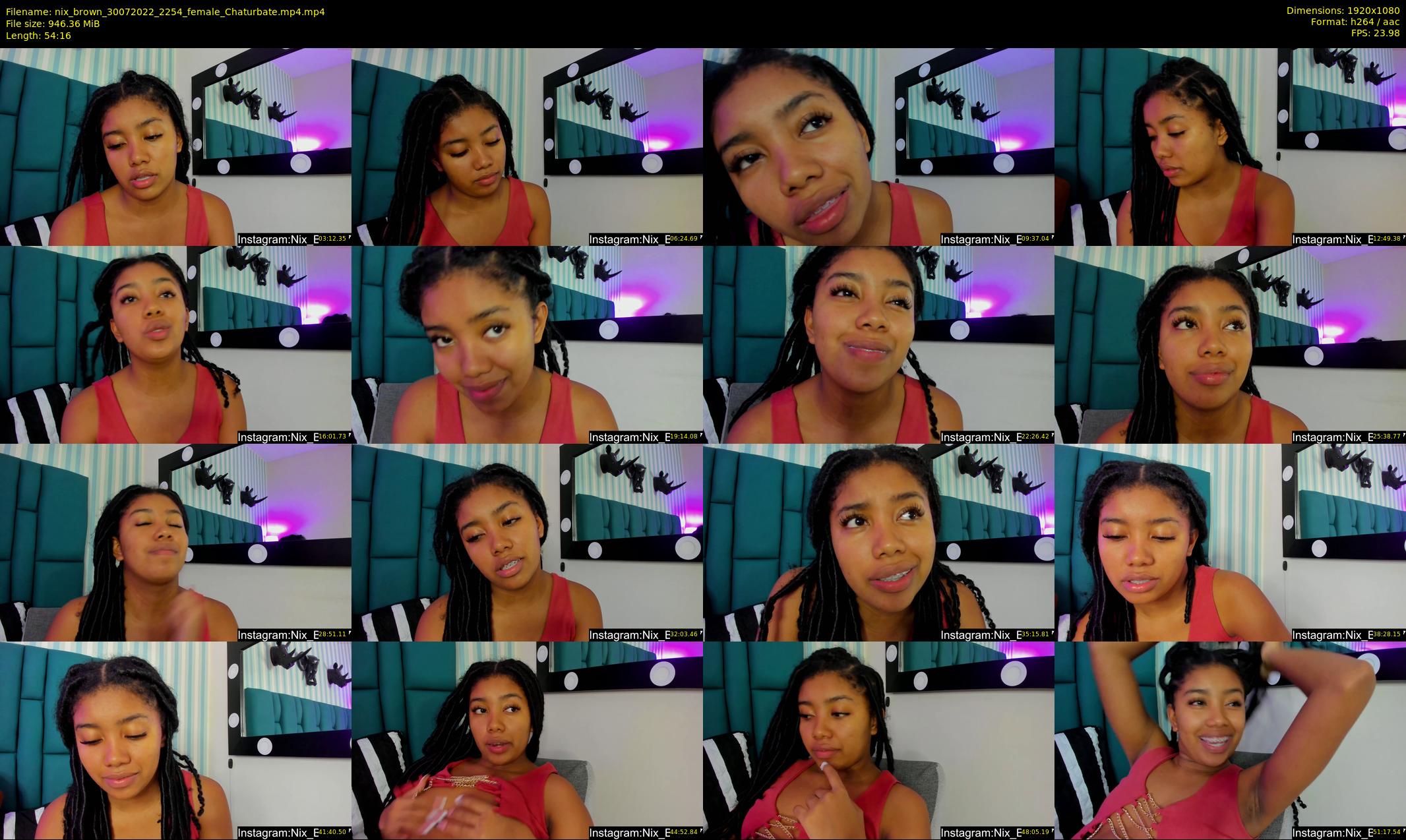 nix_brown — 55 minute Chaturbate female cam show recording, 1080p, Jul 30, 2022