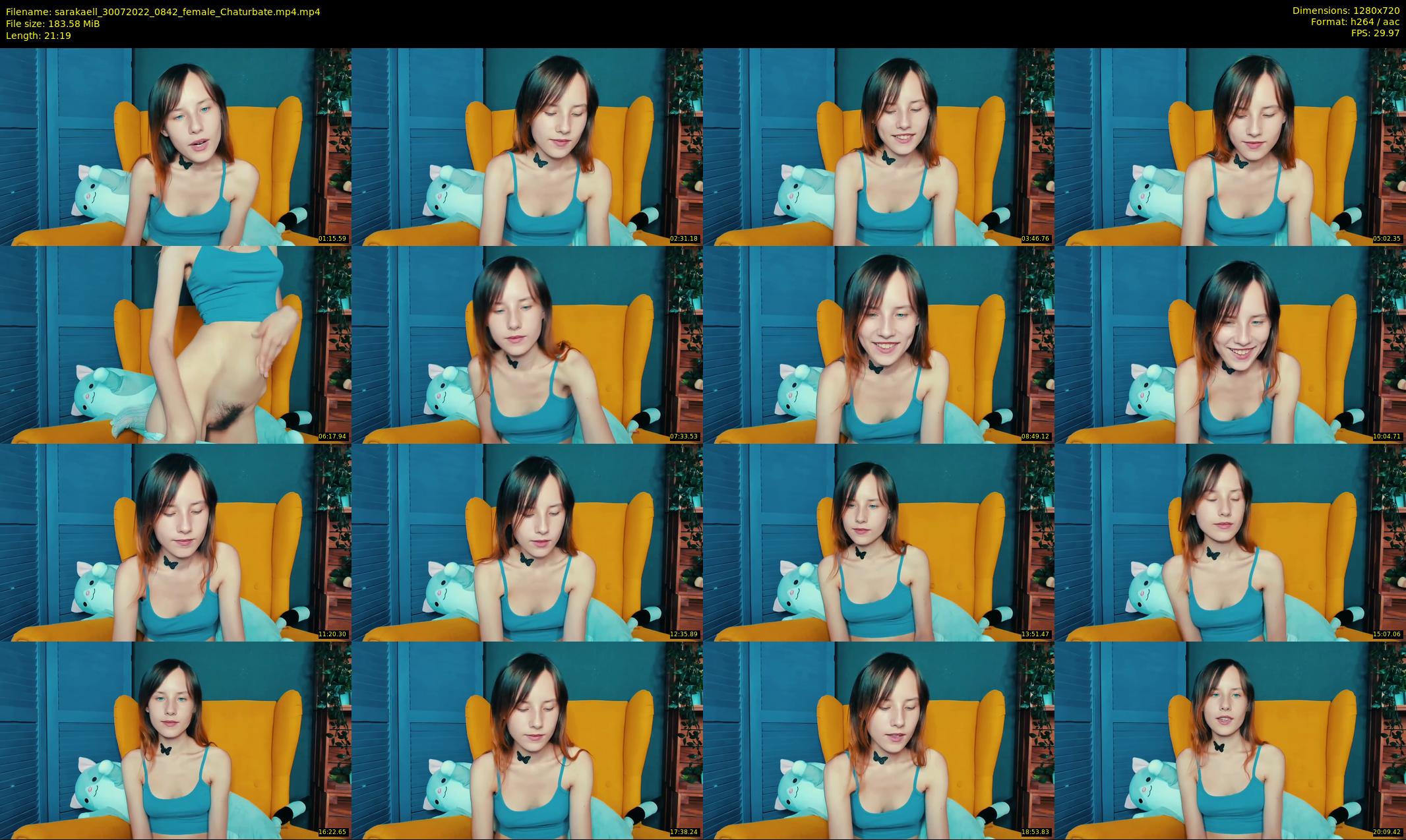sarakaell — 22 minute Chaturbate female cam show recording, 720p, Jul 30, 2022