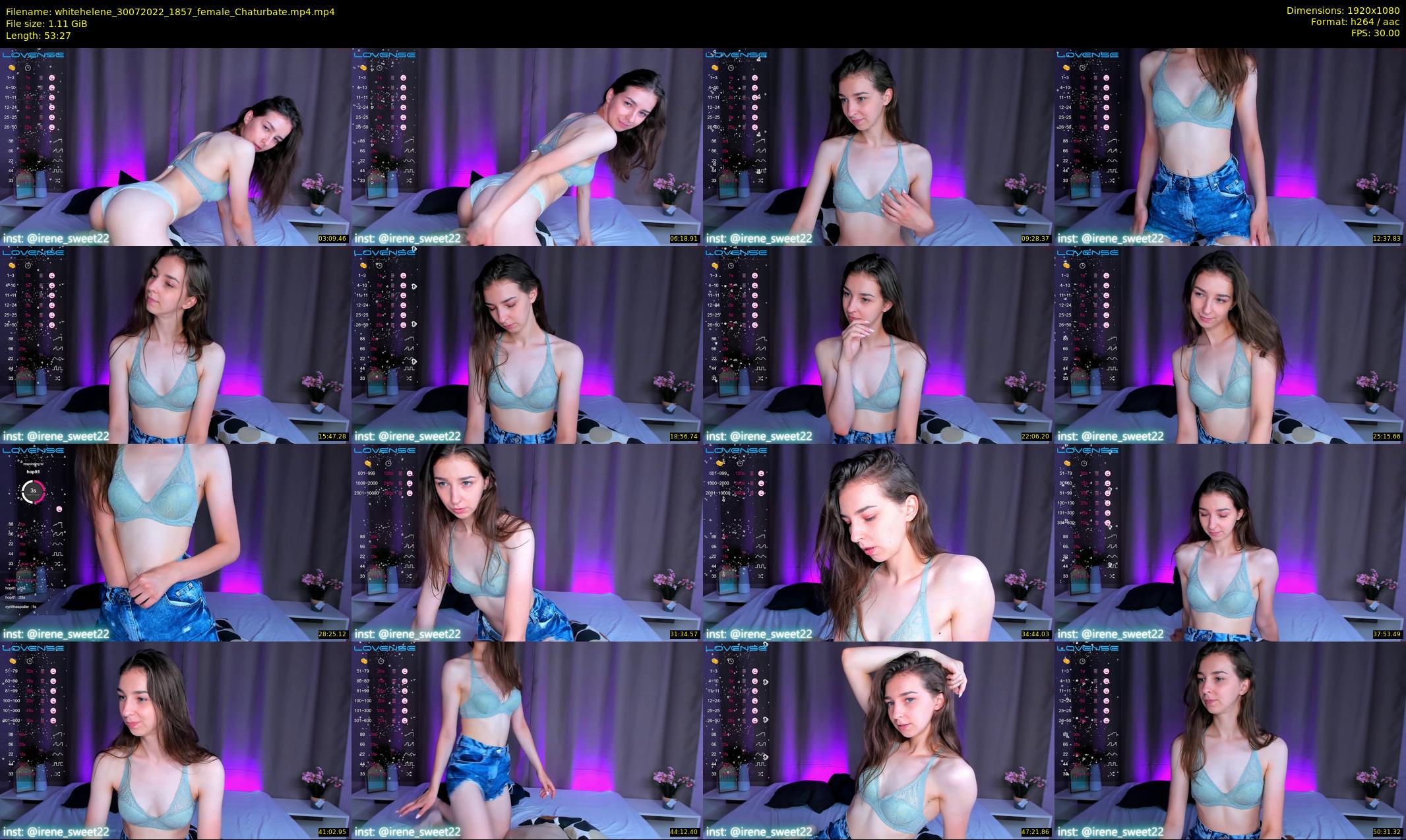 whitehelene — 54 minute Chaturbate female cam show recording, 1080p, Jul 30, 2022