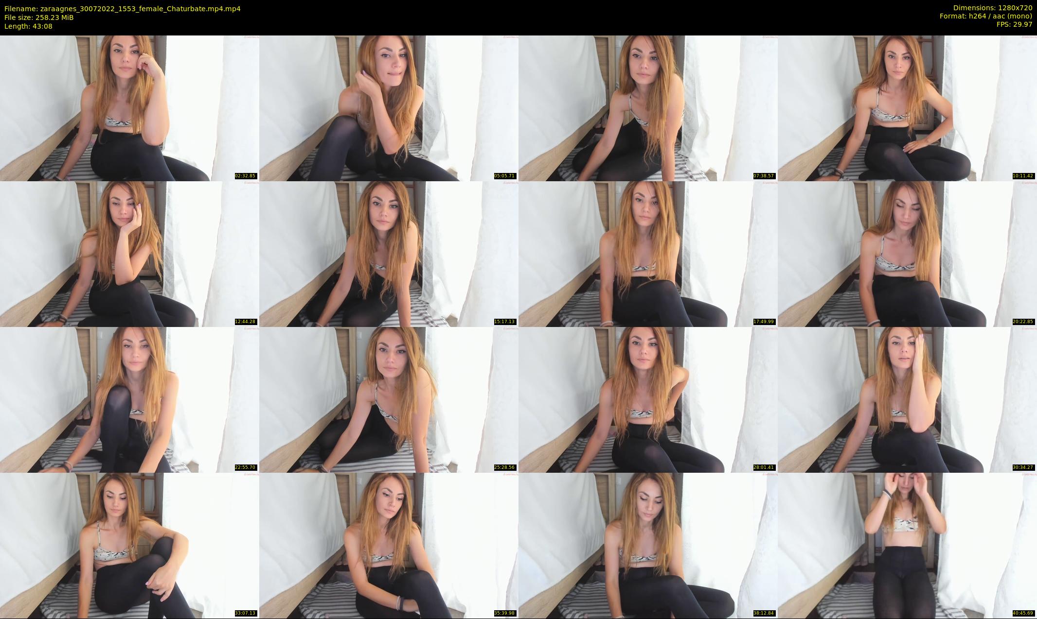 zaraagnes — 44 minute Chaturbate female cam show recording, 720p, Jul 30, 2022