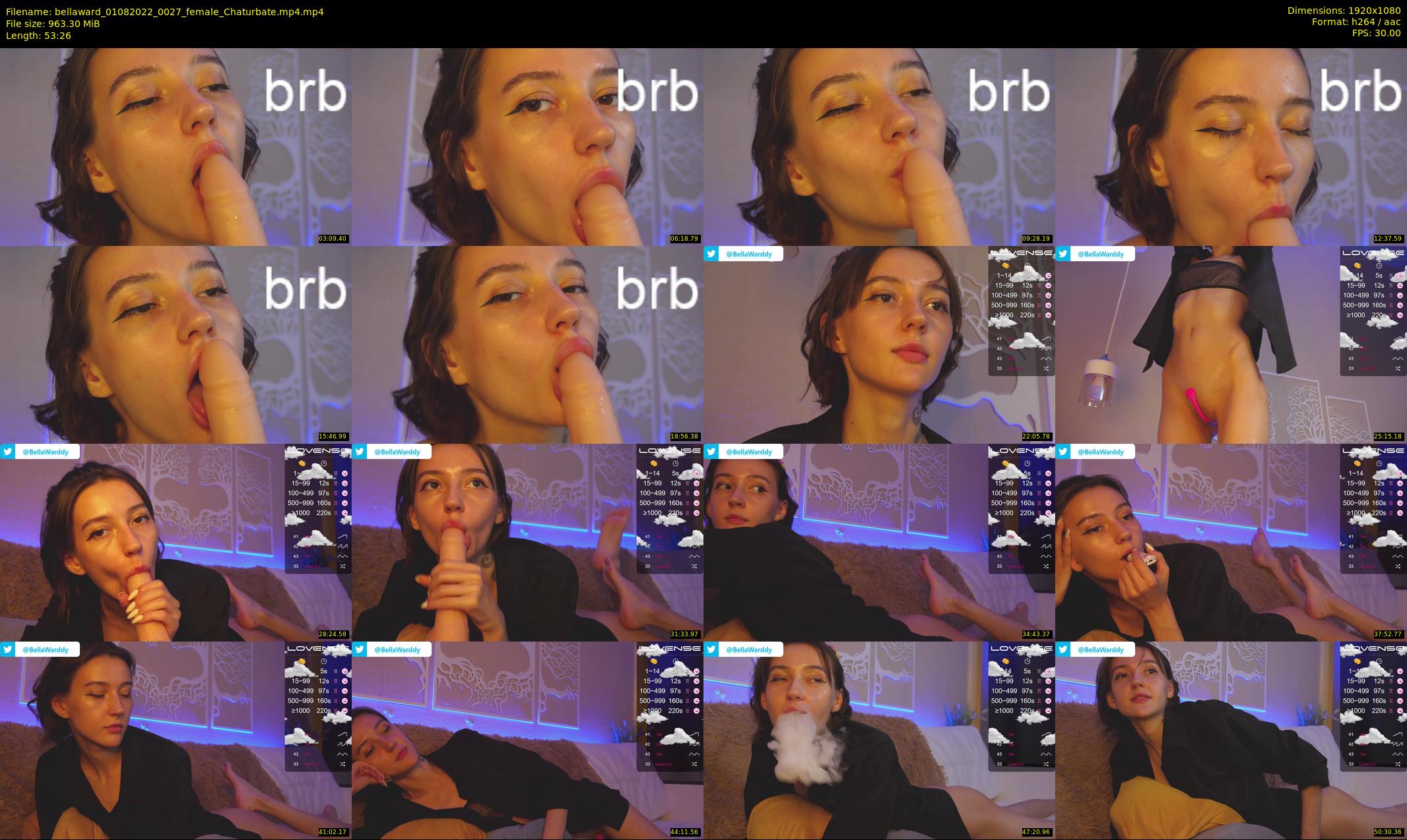 bellaward — 54 minute Chaturbate female cam show recording, 1080p, Aug 1, 2022