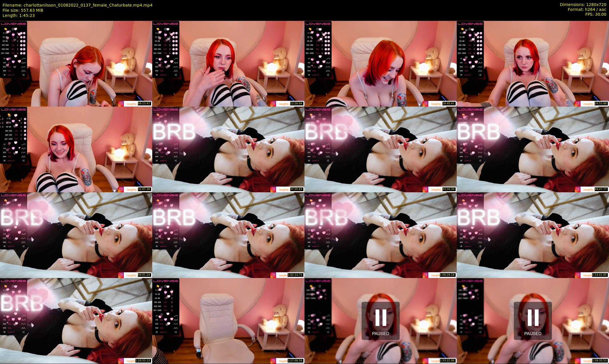 charlottanilsson — 106 minute Chaturbate female cam show recording, 720p, Aug 1, 2022