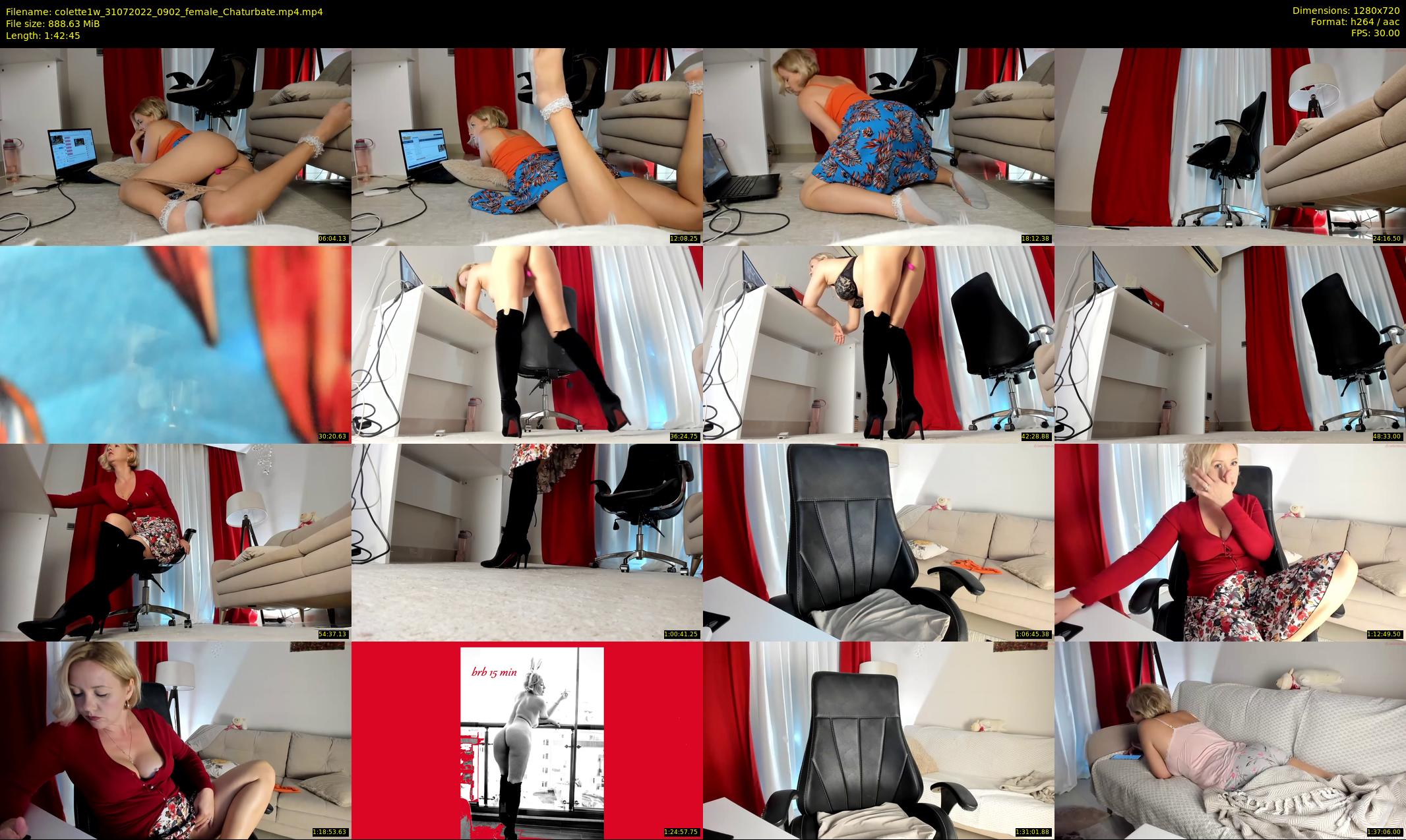 colette1w — 103 minute Chaturbate female cam show recording, 720p, Jul 31, 2022