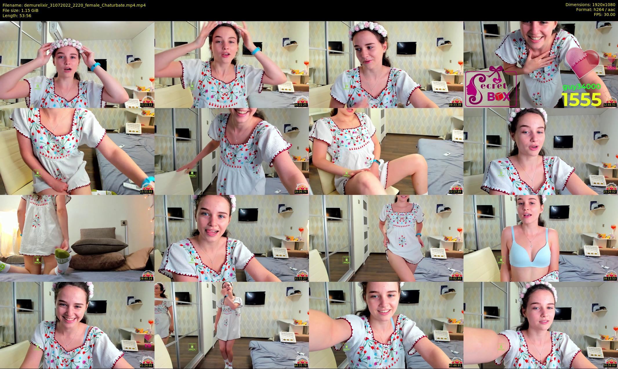 demurelixir — 54 minute Chaturbate female cam show recording, 1080p, Jul 31, 2022