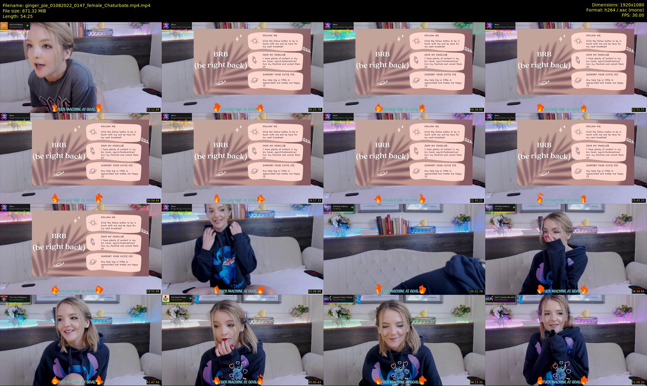 ginger_pie — 55 minute Chaturbate female cam show recording, 1080p, Aug 1, 2022