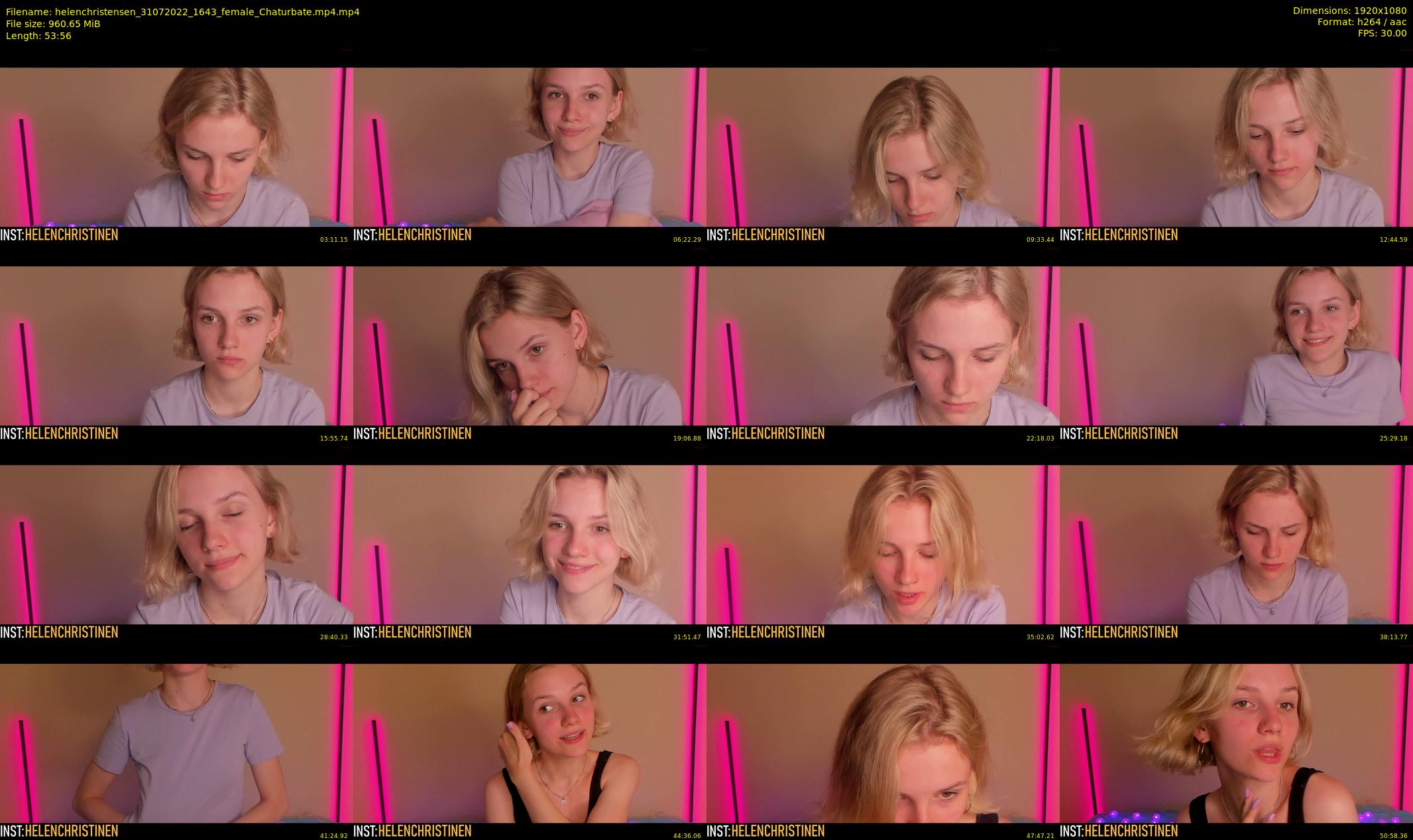 helenchristensen — 54 minute Chaturbate female cam show recording, 1080p, Jul 31, 2022