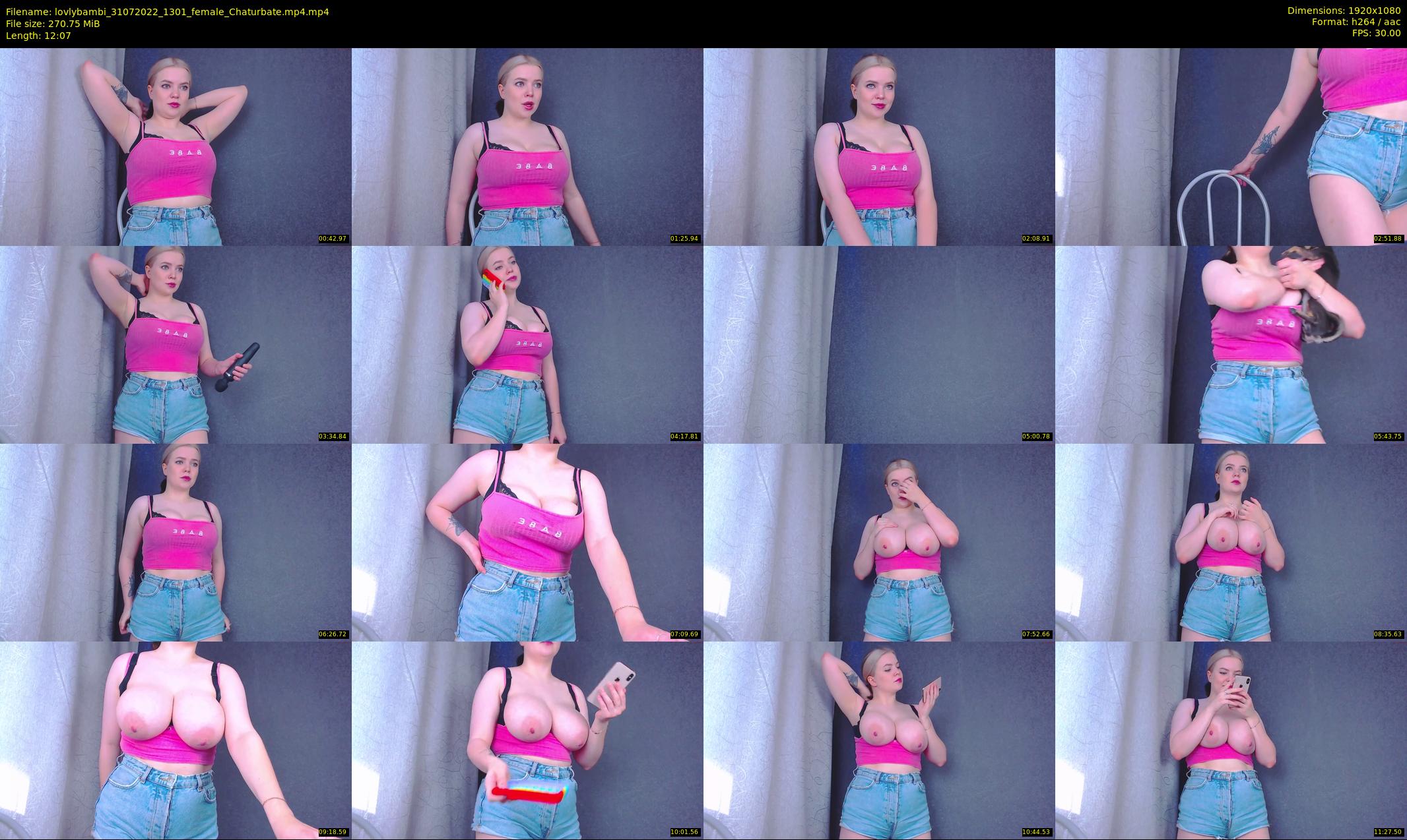 lovlybambi — 13 minute Chaturbate female cam show recording, 1080p, Jul 31, 2022