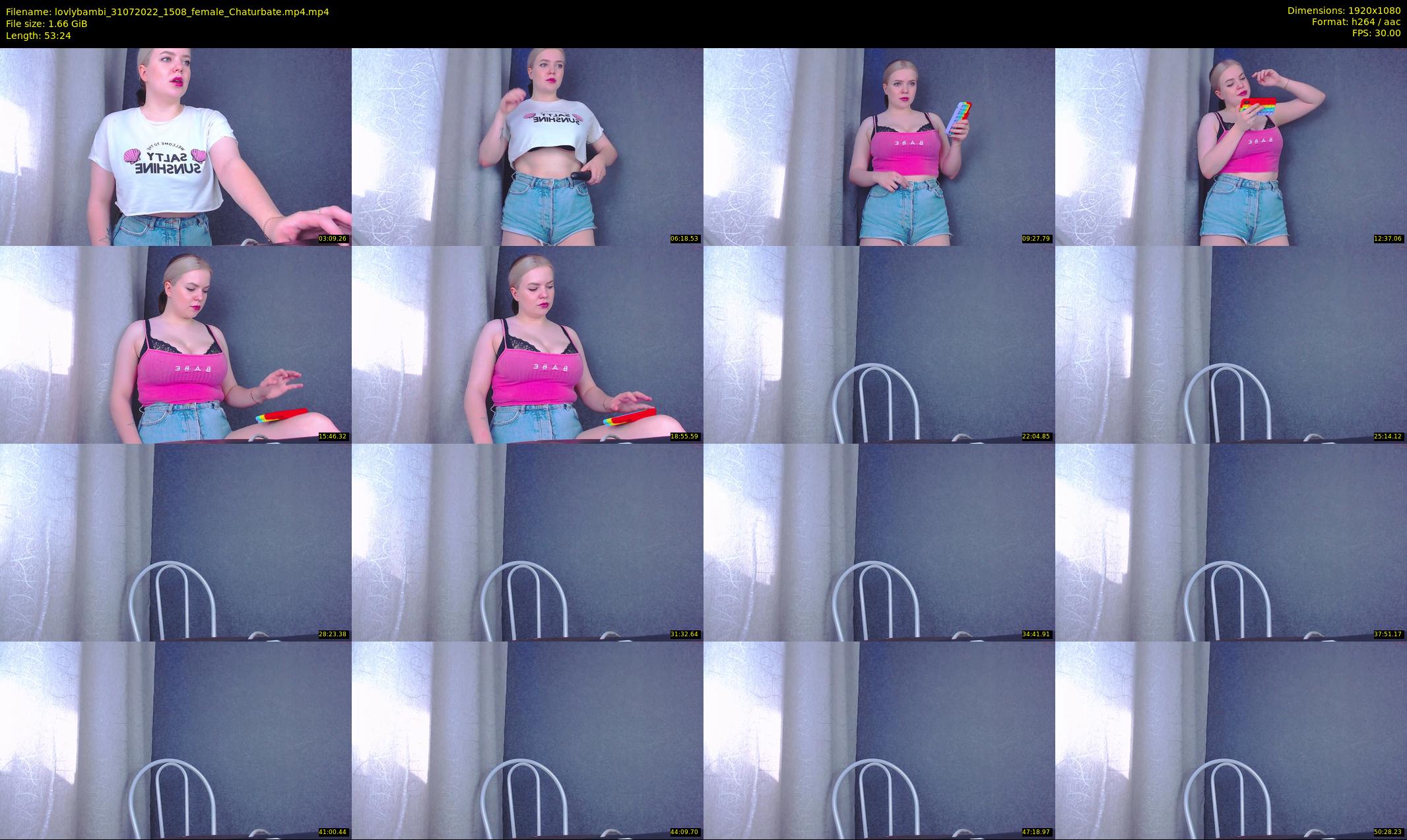 lovlybambi — 54 minute Chaturbate female cam show recording, 1080p, Jul 31, 2022
