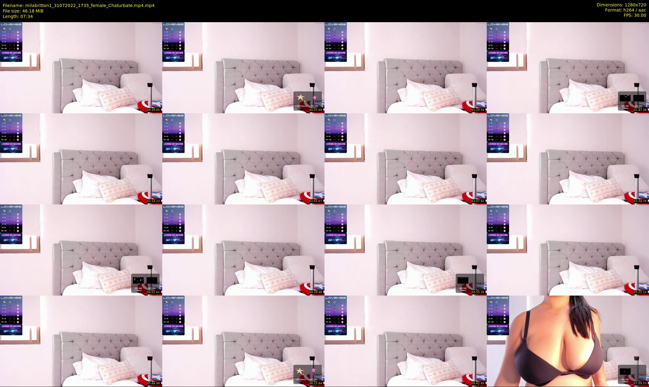 milabritton1 — 8 minute Chaturbate female cam show recording, 720p, Jul 31, 2022