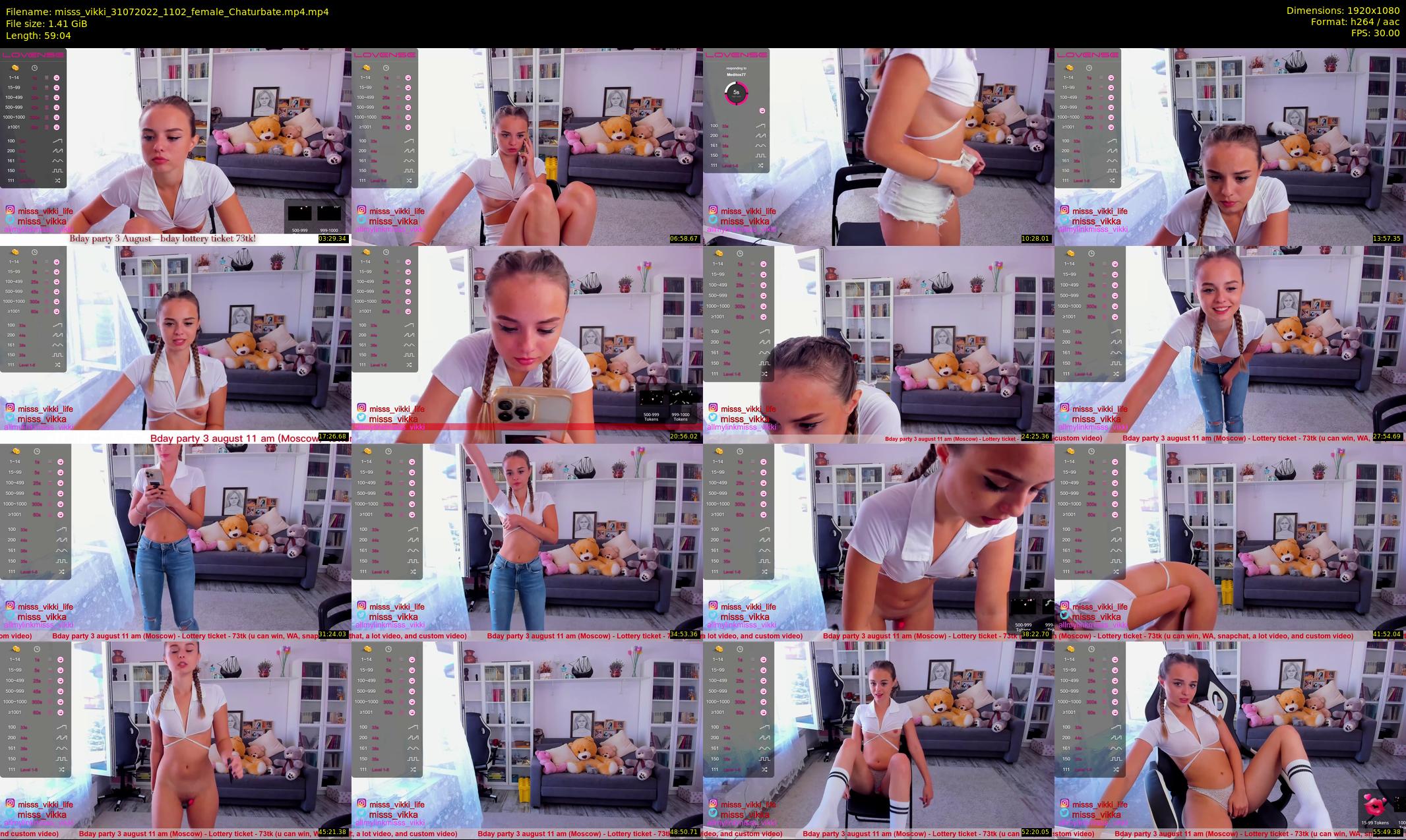 misss_vikki — 60 minute Chaturbate female cam show recording, 1080p, Jul 31, 2022