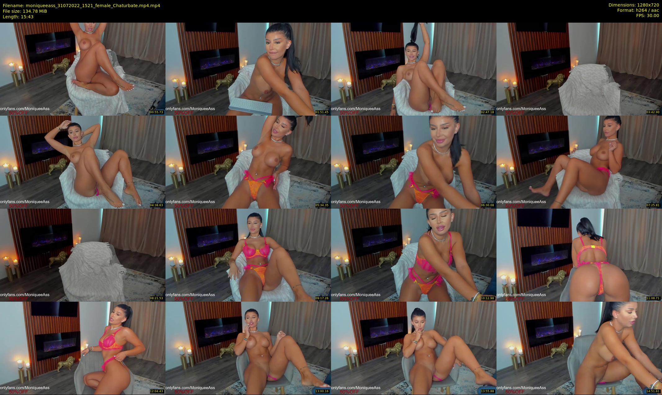 moniqueeass — 16 minute Chaturbate female cam show recording, 720p, Jul 31, 2022