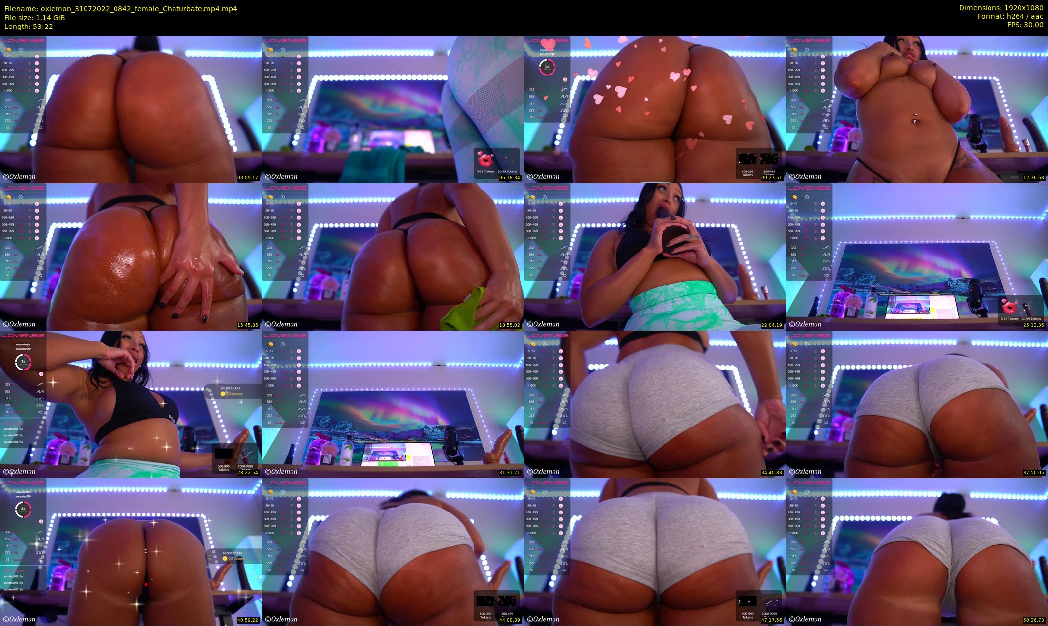 oxlemon — 54 minute Chaturbate female cam show recording, 1080p, Jul 31, 2022