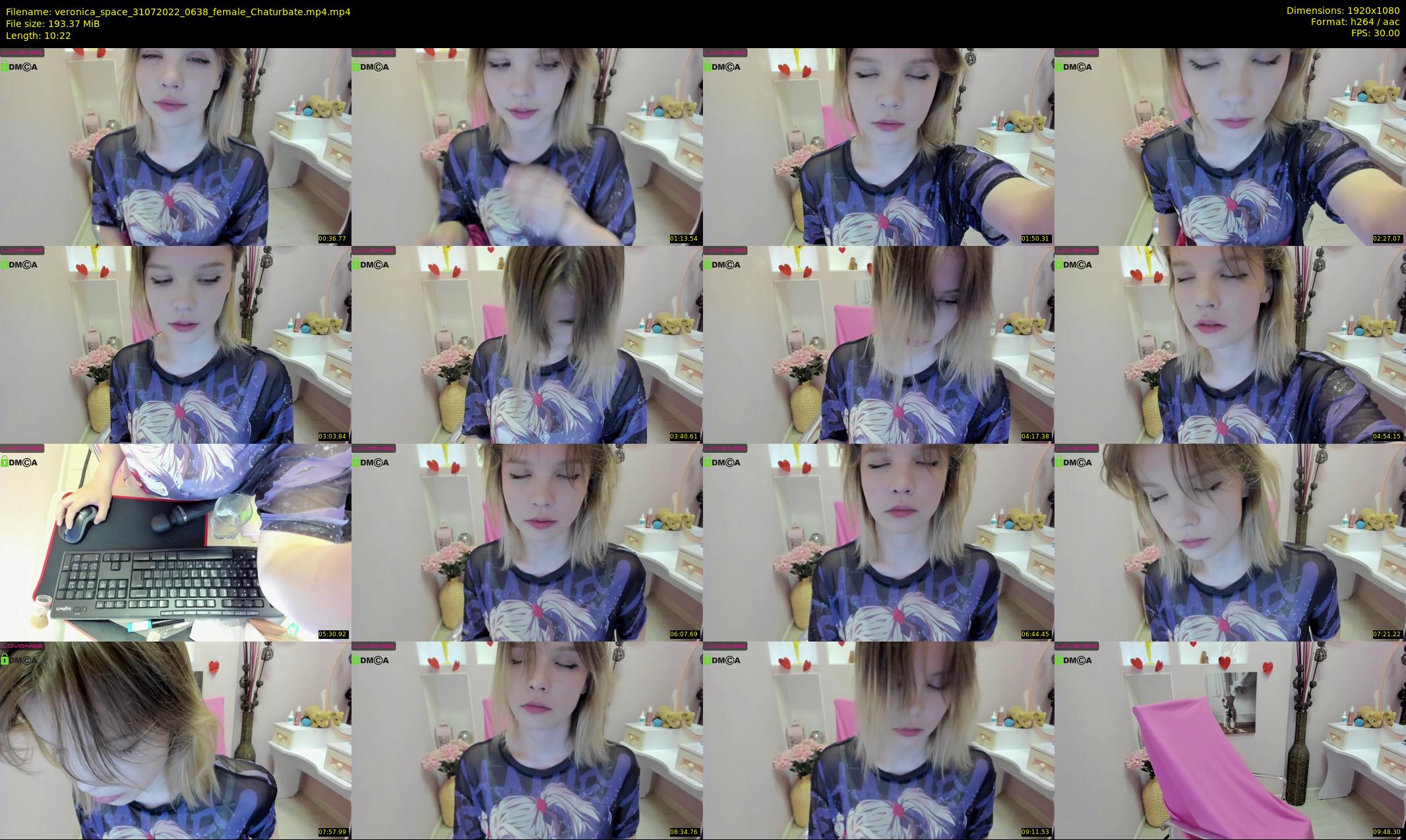 veronica_space — 11 minute Chaturbate female cam show recording, 1080p, Jul 31, 2022