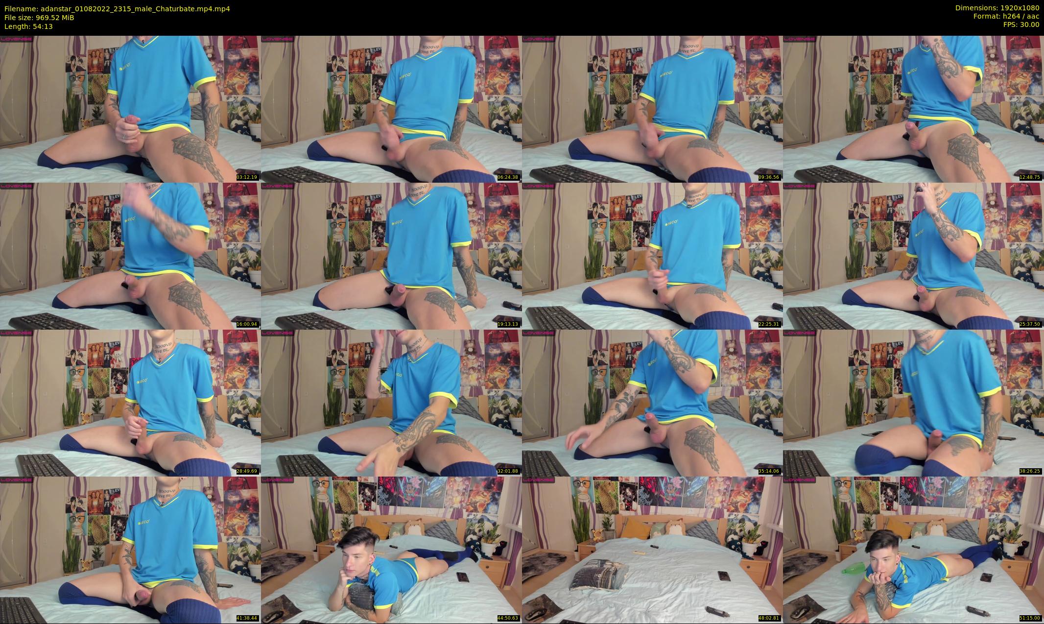 adanstar — 55 minute Chaturbate male cam show recording, 1080p, Aug 1, 2022