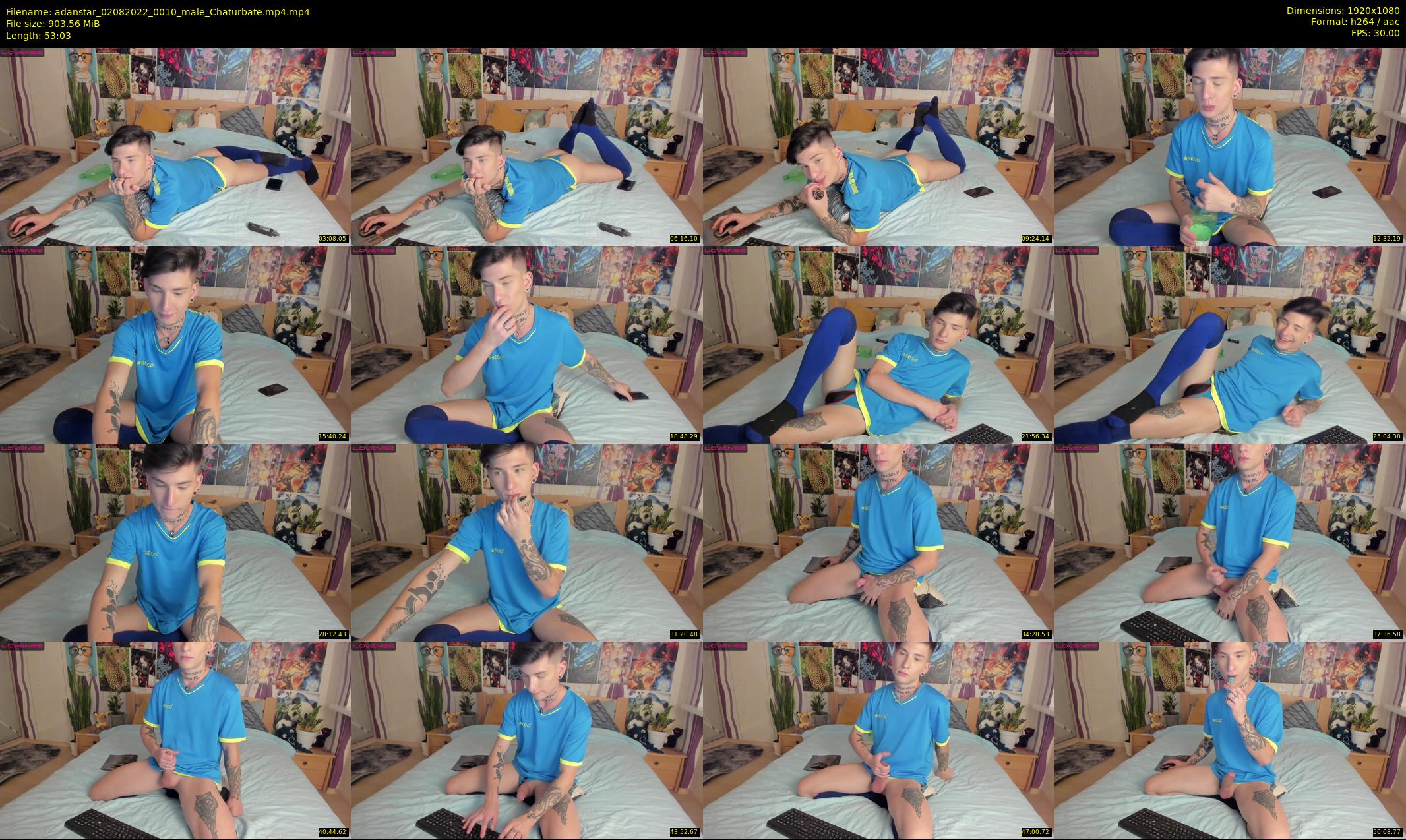adanstar — 54 minute Chaturbate male cam show recording, 1080p, Aug 2, 2022