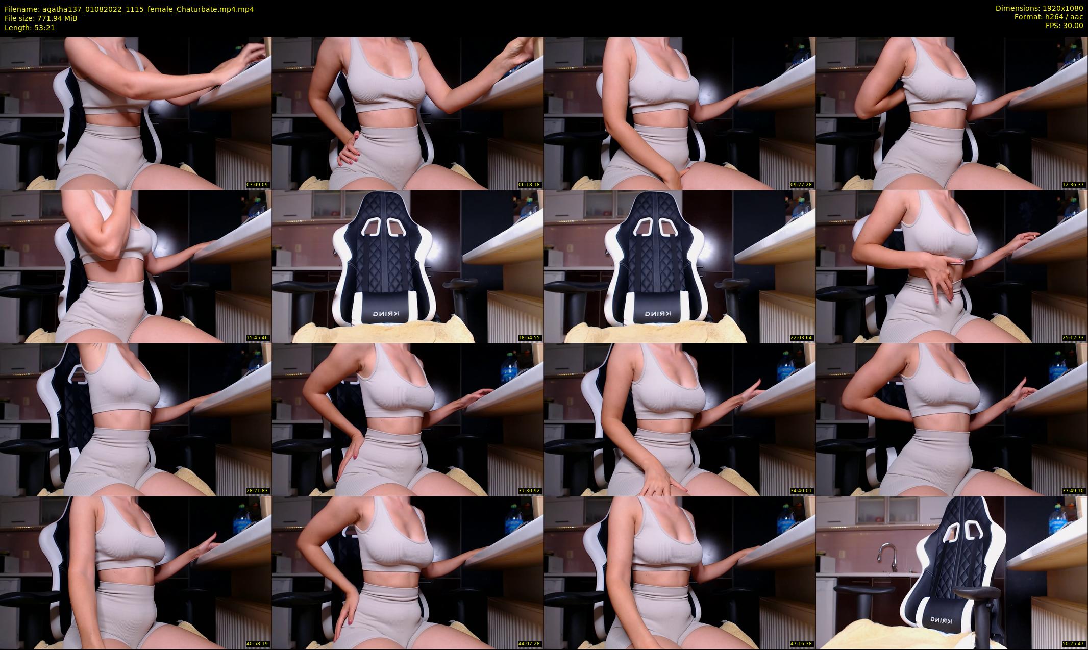 agatha137 — 54 minute Chaturbate female cam show recording, 1080p, Aug 1, 2022