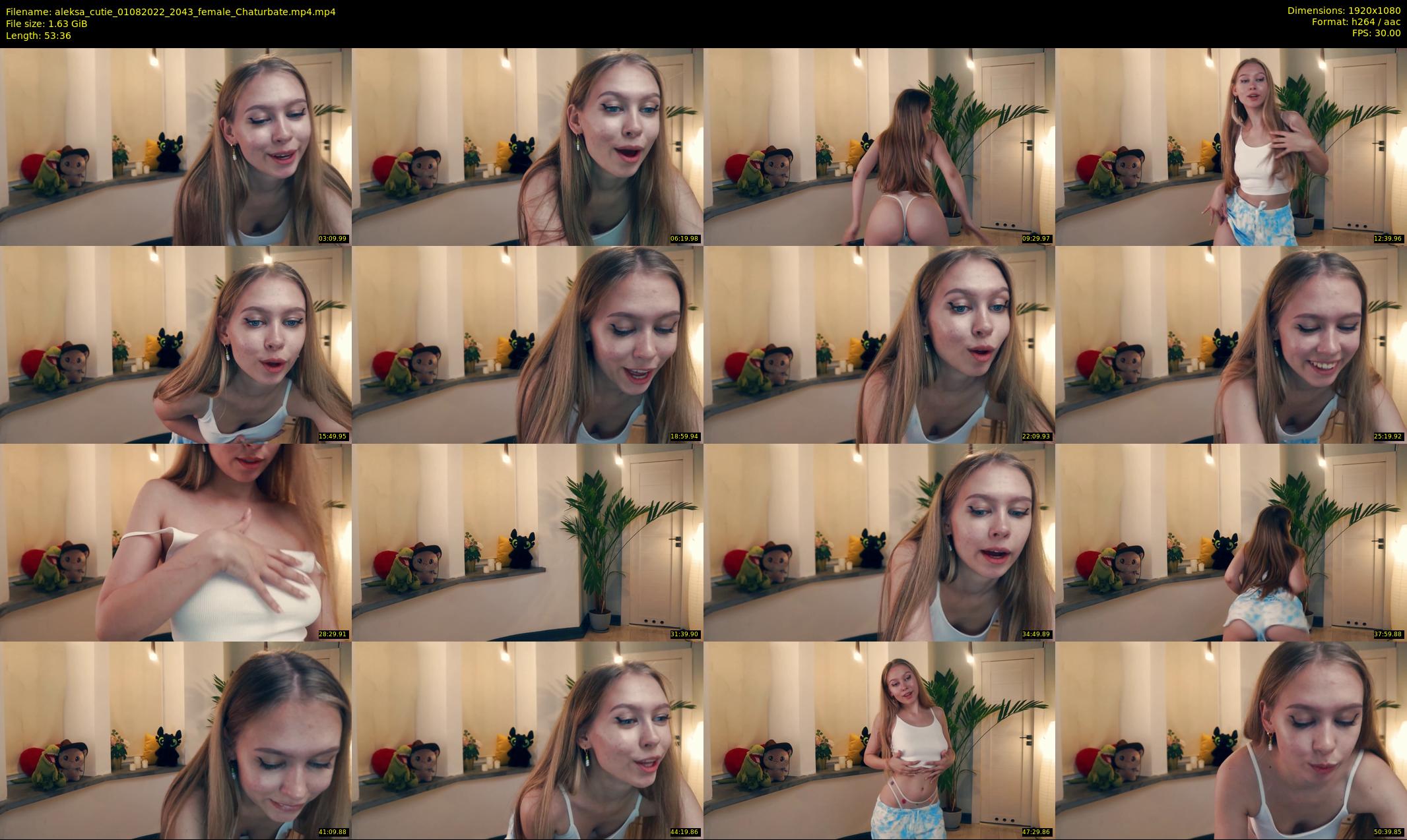 aleksa_cutie — 54 minute Chaturbate female cam show recording, 1080p, Aug 1, 2022