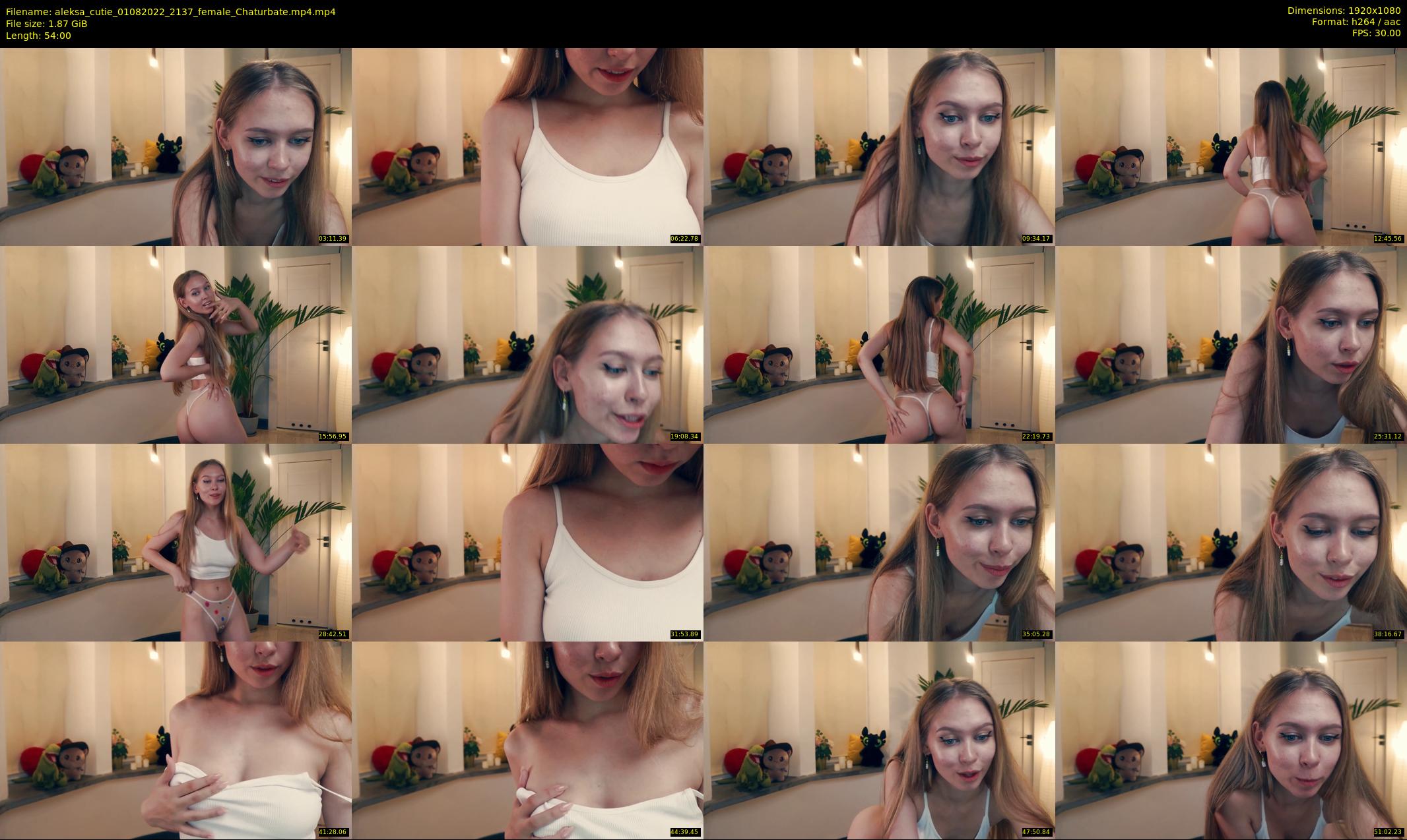 aleksa_cutie — 54 minute Chaturbate female cam show recording, 1080p, Aug 1, 2022