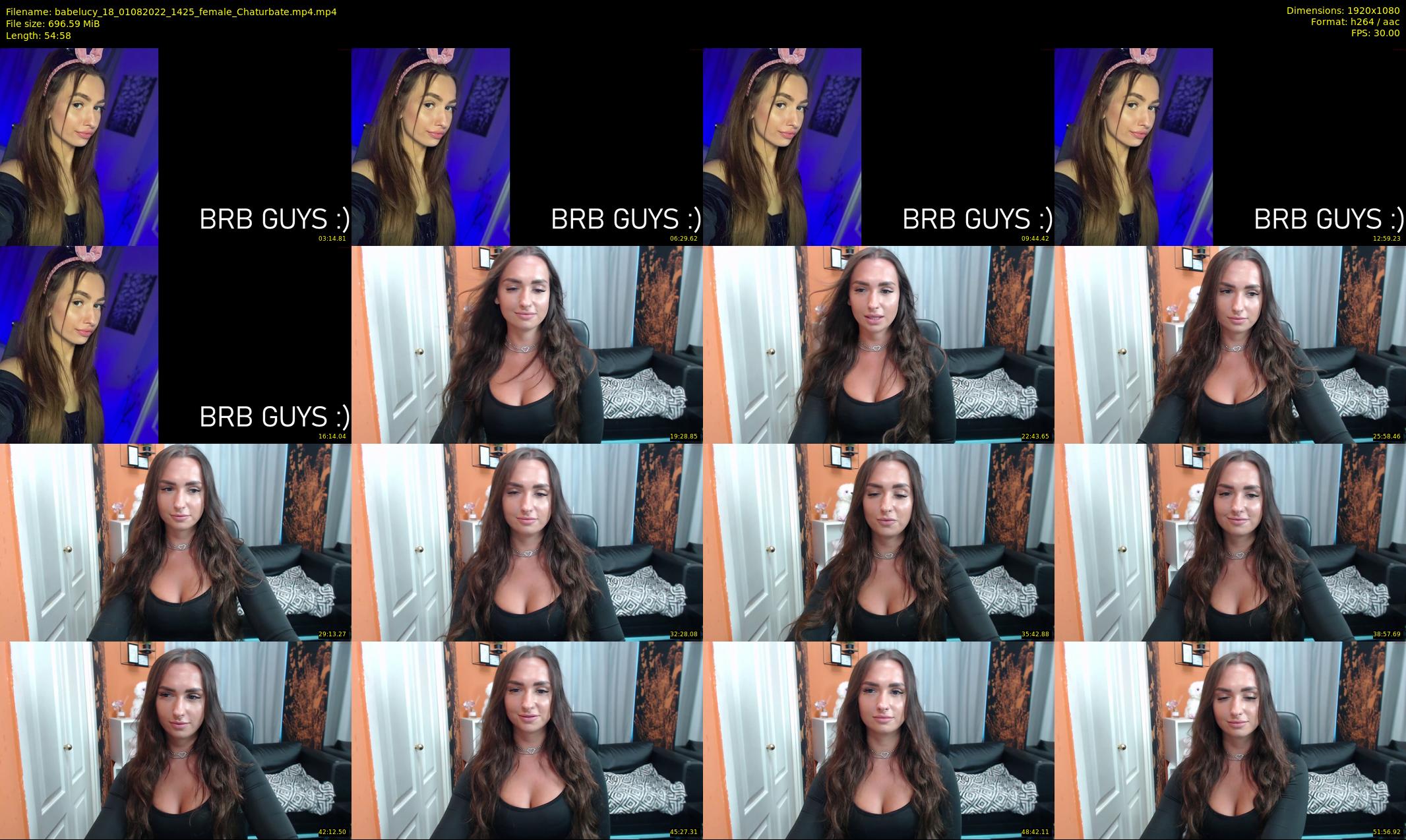 babelucy_18 — 55 minute Chaturbate female cam show recording, 1080p, Aug 1, 2022