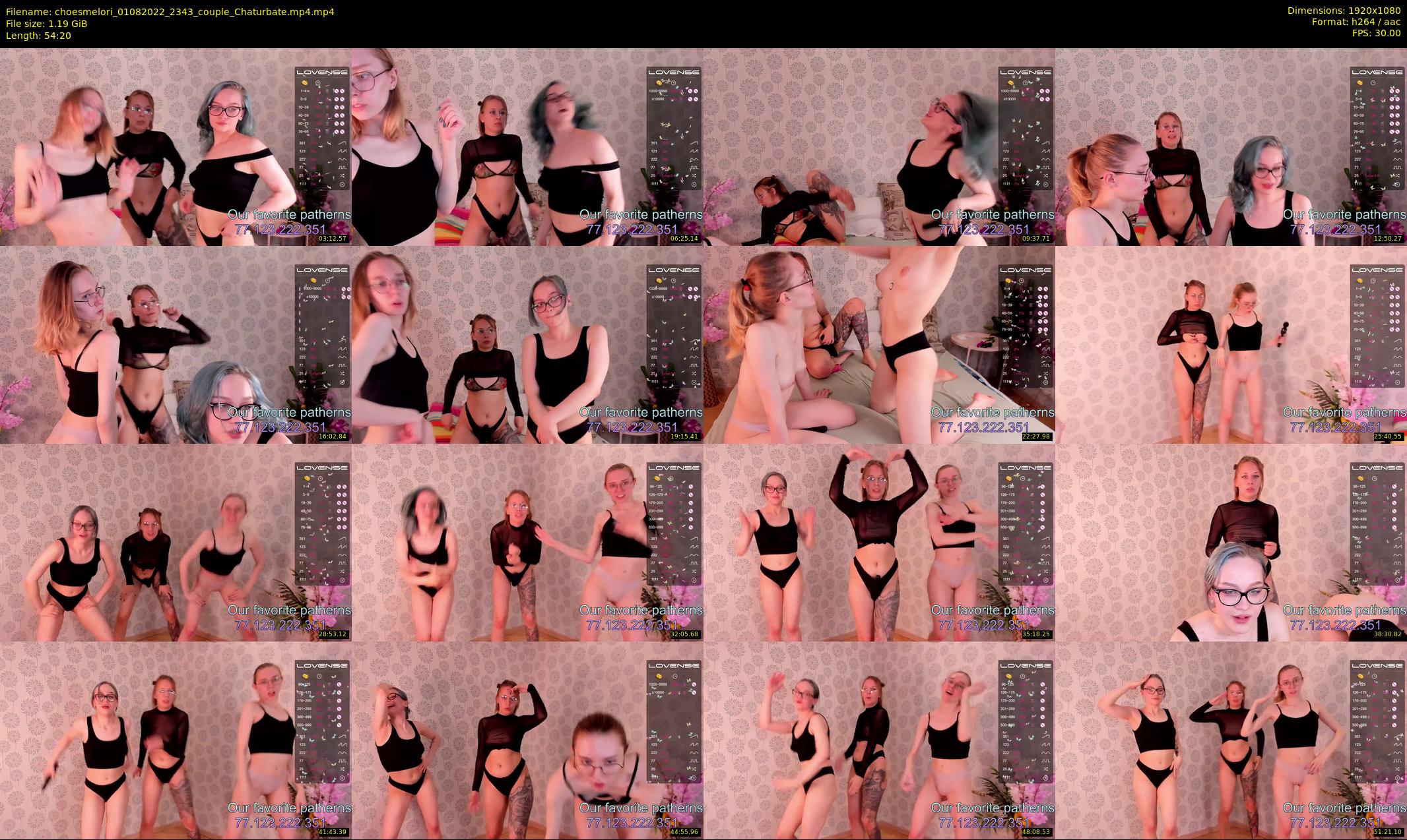 choesmelori — 55 minute Chaturbate couple cam show recording, 1080p, Aug 1, 2022