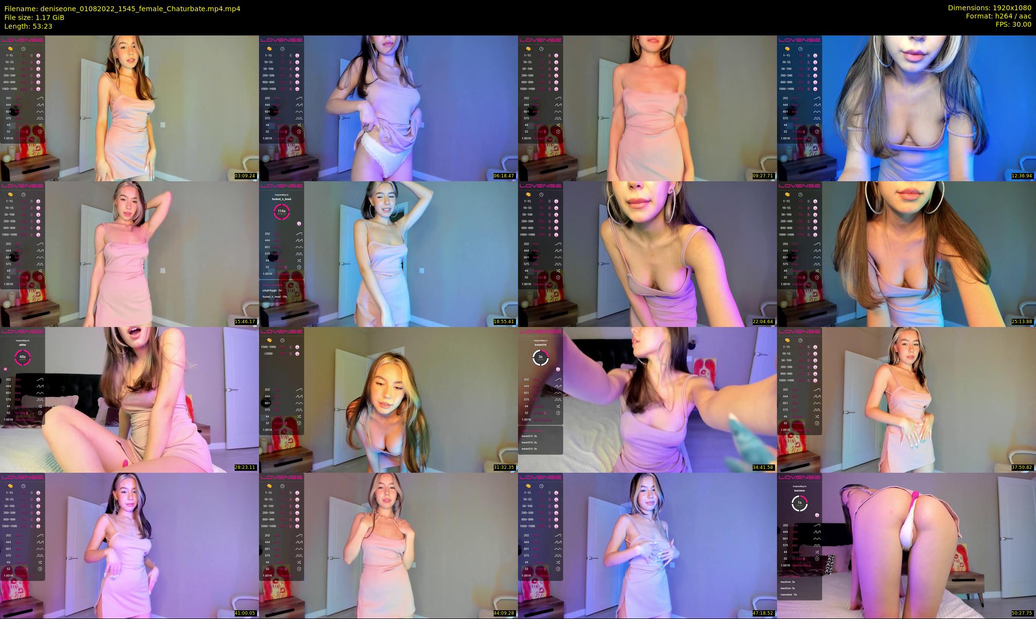 deniseone — 54 minute Chaturbate female cam show recording, 1080p, Aug 1, 2022