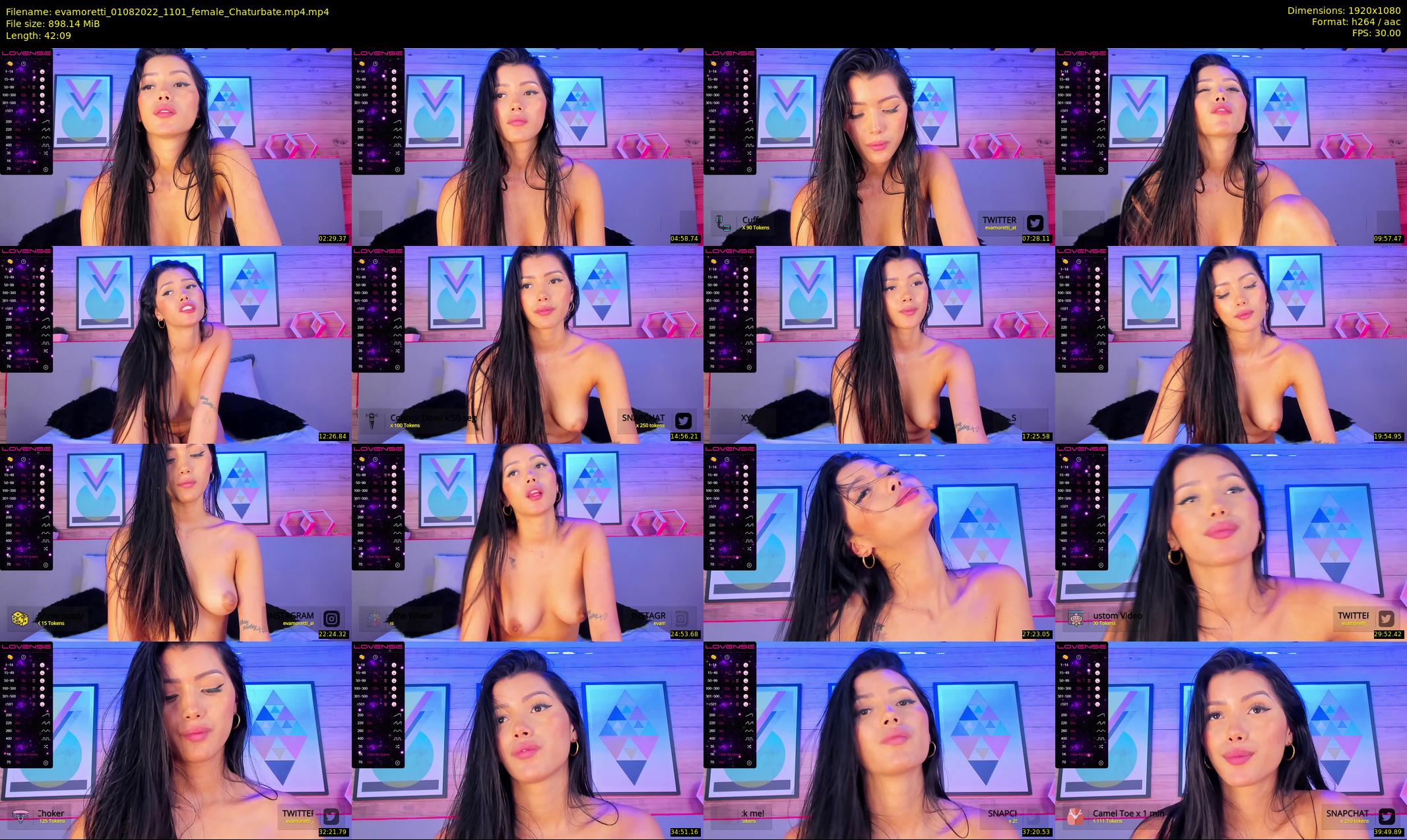 evamoretti — 43 minute Chaturbate female cam show recording, 1080p, Aug 1, 2022