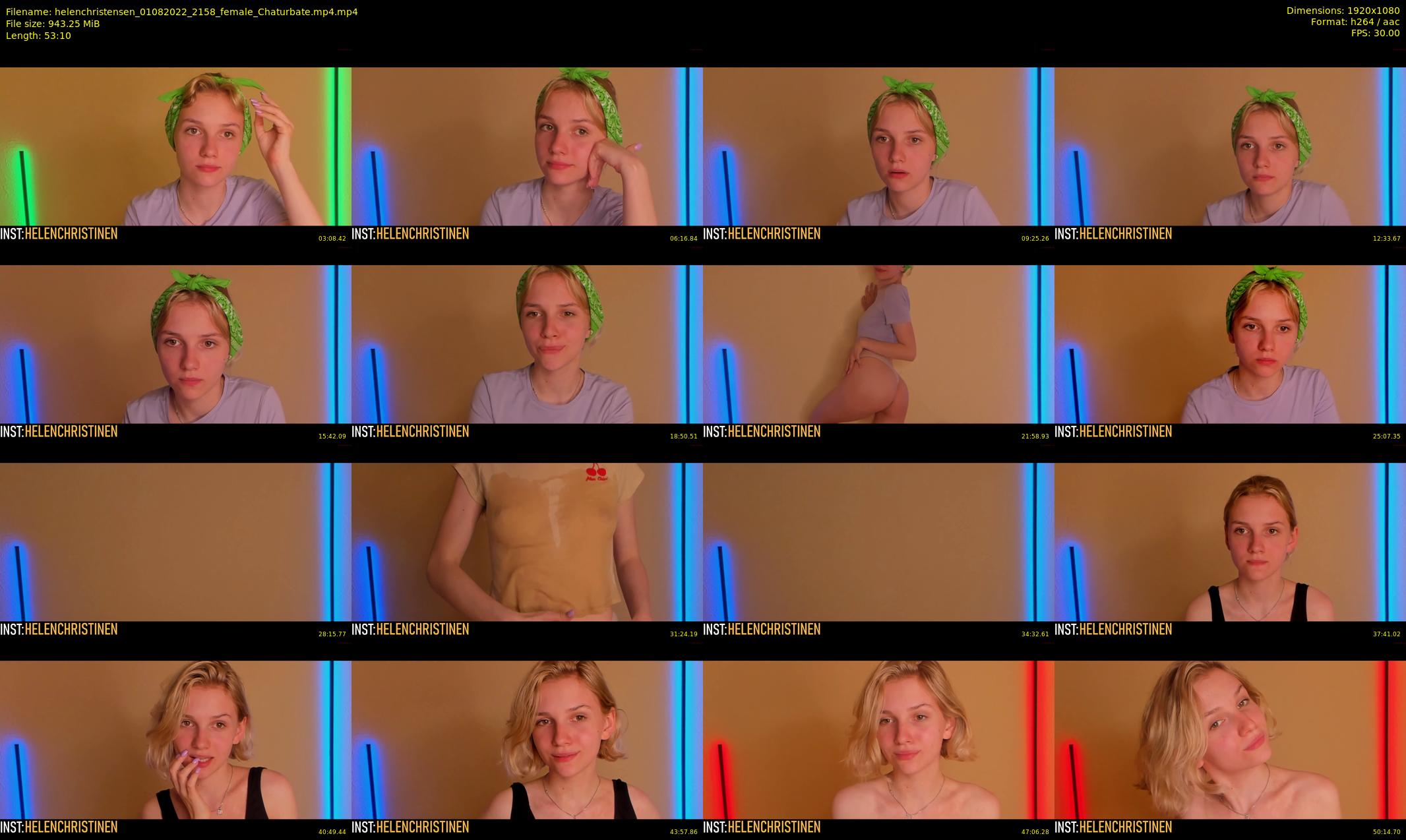 helenchristensen — 54 minute Chaturbate female cam show recording, 1080p, Aug 1, 2022