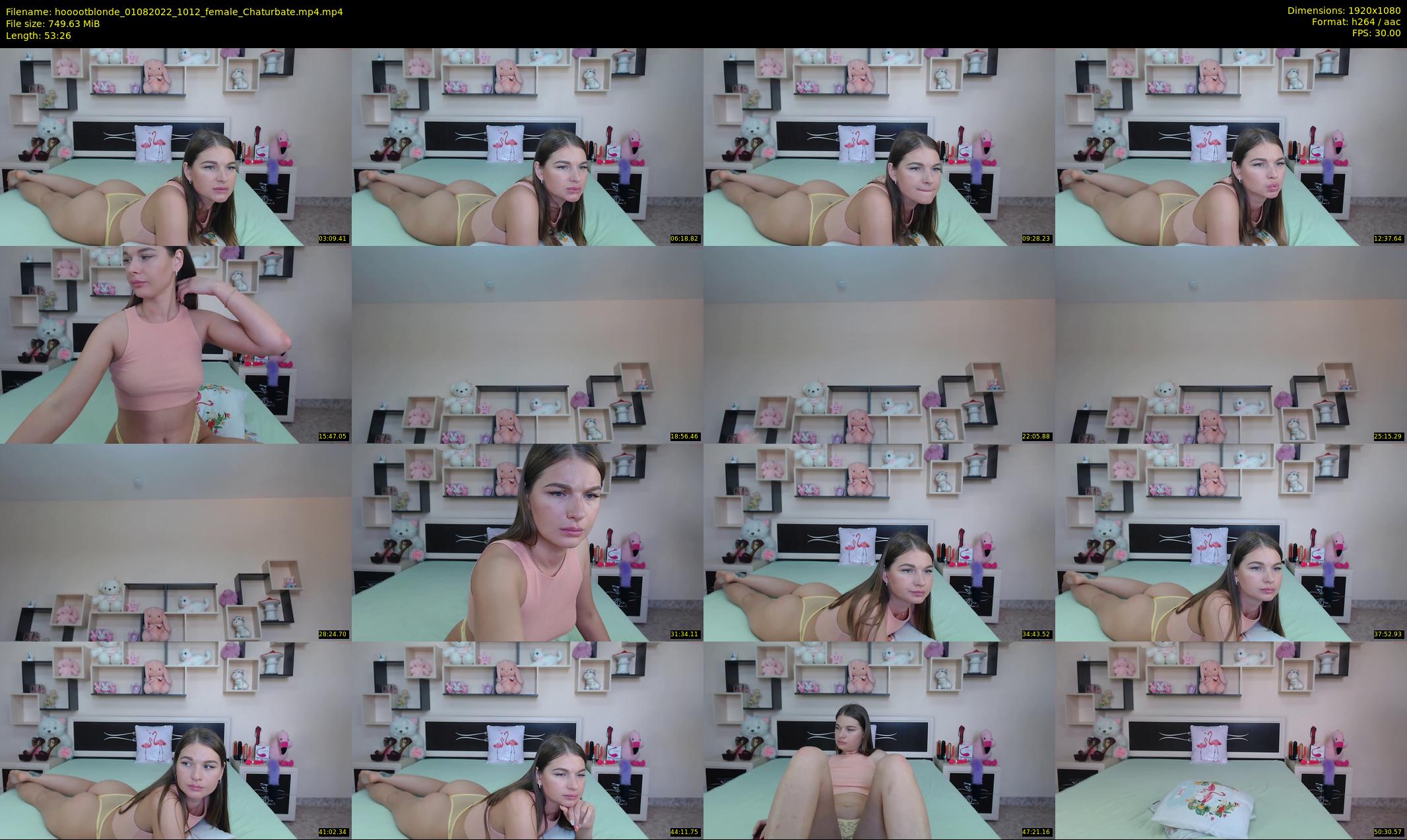 hooootblonde — 54 minute Chaturbate female cam show recording, 1080p, Aug 1, 2022