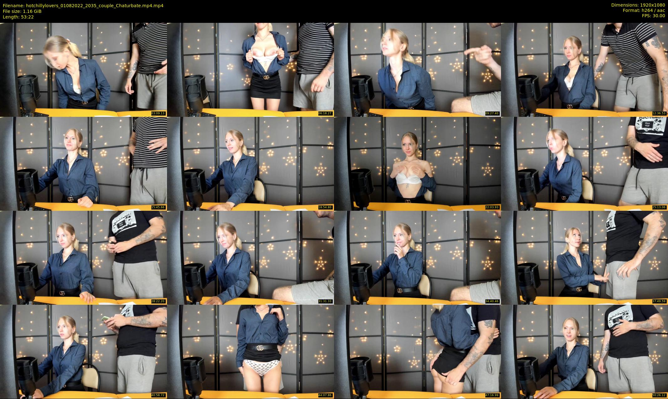 hotchillylovers — 54 minute Chaturbate couple cam show recording, 1080p, Aug 1, 2022