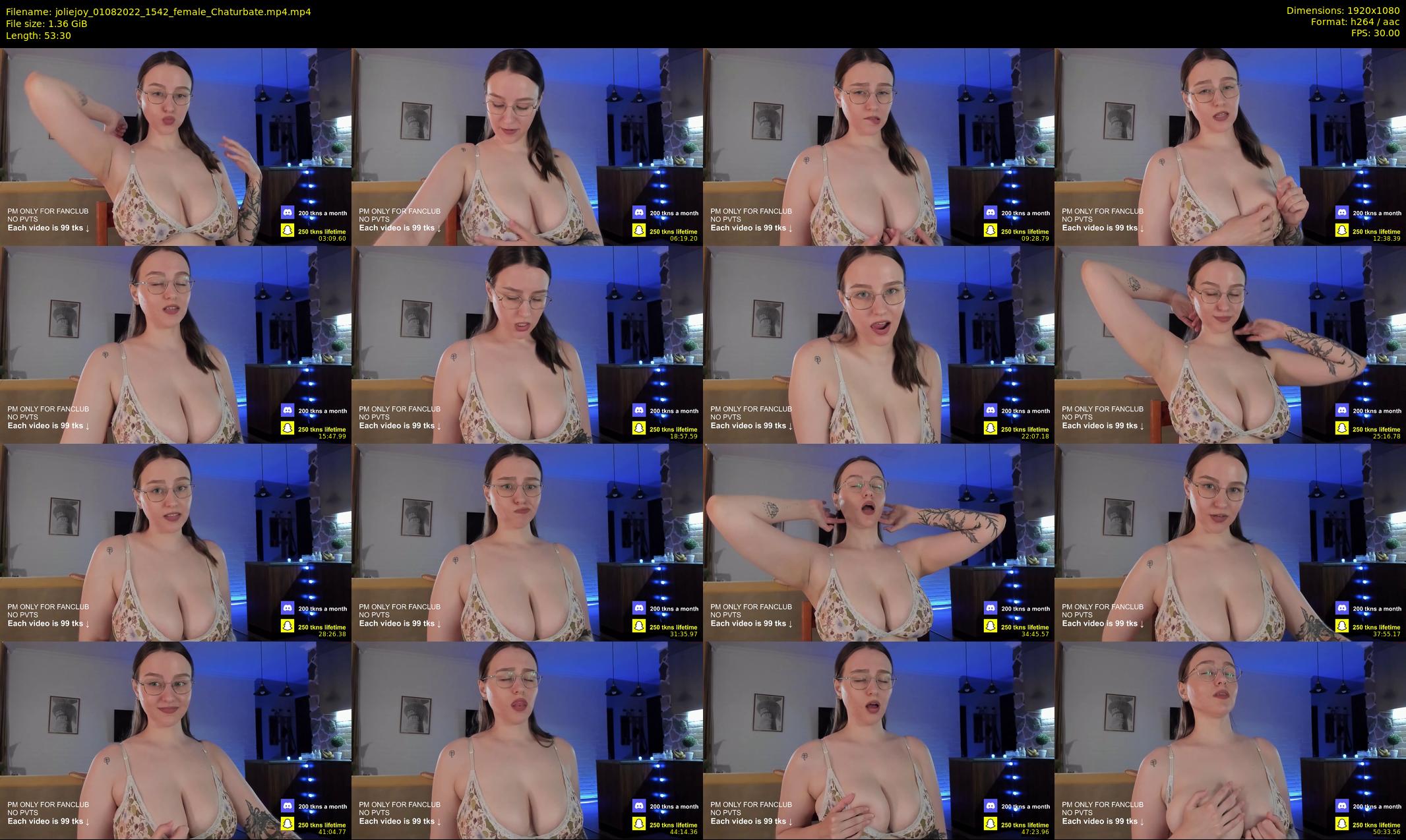 joliejoy — 54 minute Chaturbate female cam show recording, 1080p, Aug 1, 2022