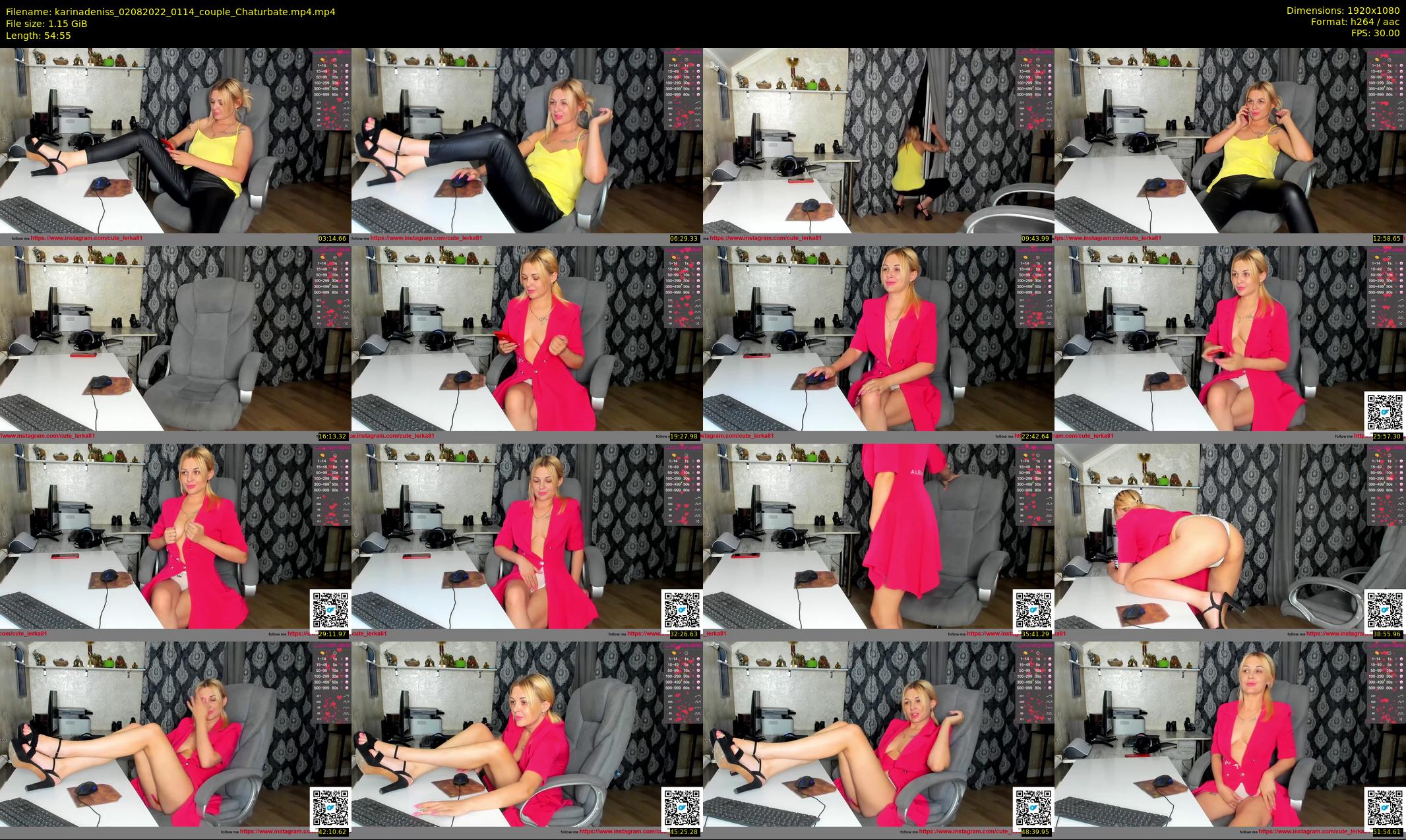 karinadeniss — 55 minute Chaturbate couple cam show recording, 1080p, Aug 2, 2022