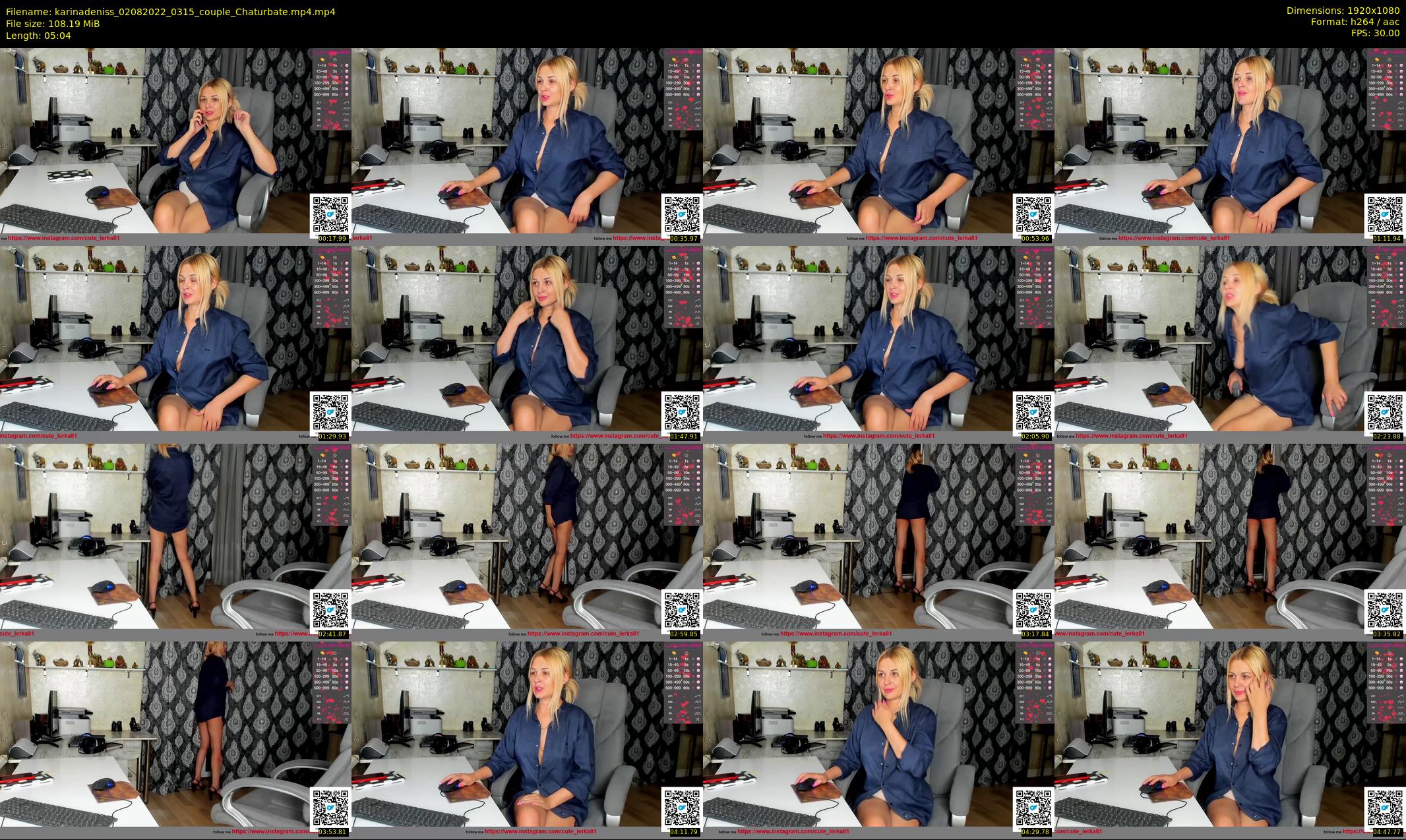karinadeniss — 6 minute Chaturbate couple cam show recording, 1080p, Aug 2, 2022