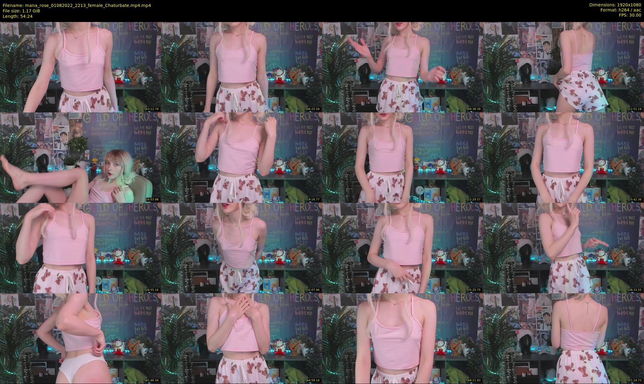 mana_rose — 55 minute Chaturbate female cam show recording, 1080p, Aug 1, 2022