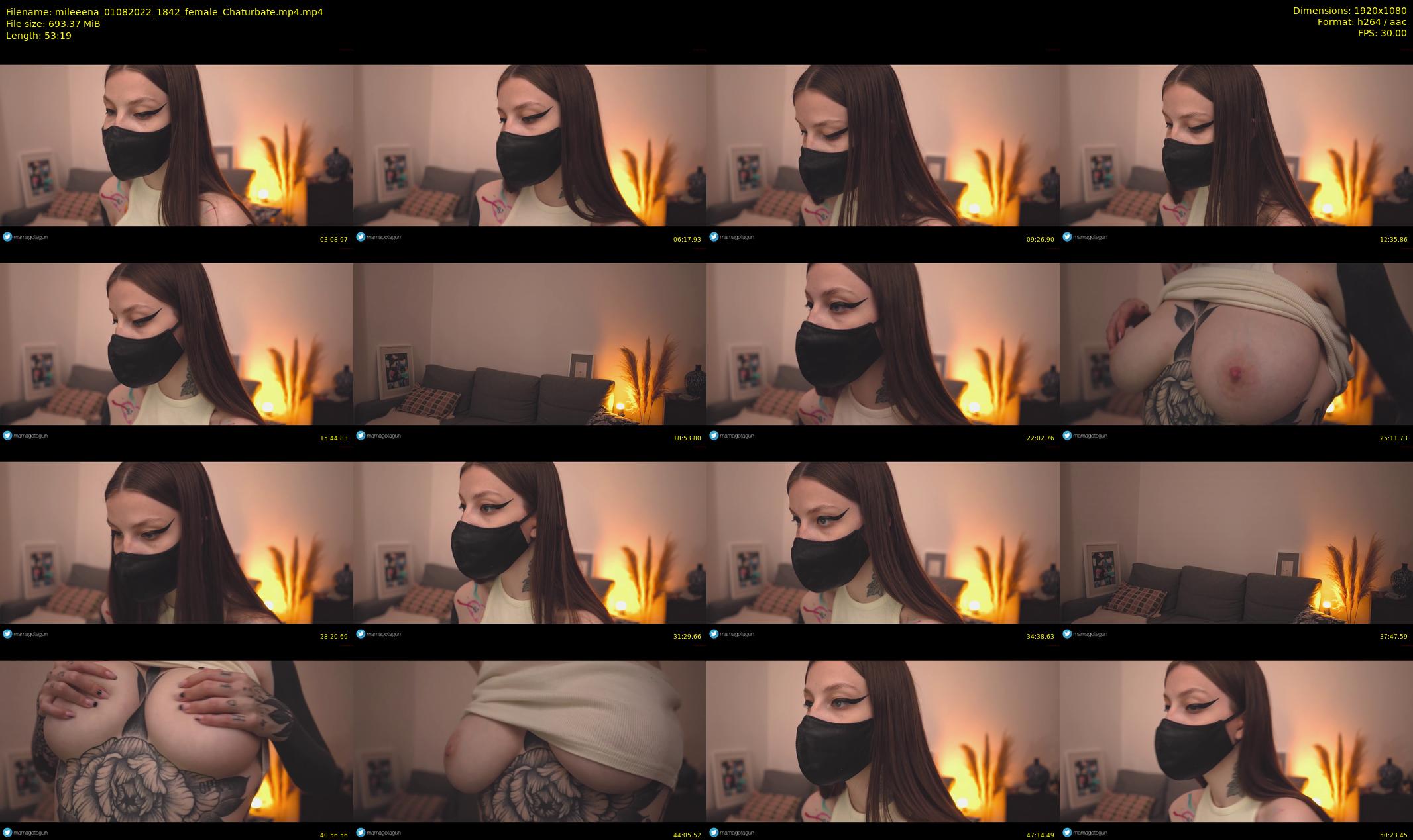 mileeena — 54 minute Chaturbate female cam show recording, 1080p, Aug 1, 2022