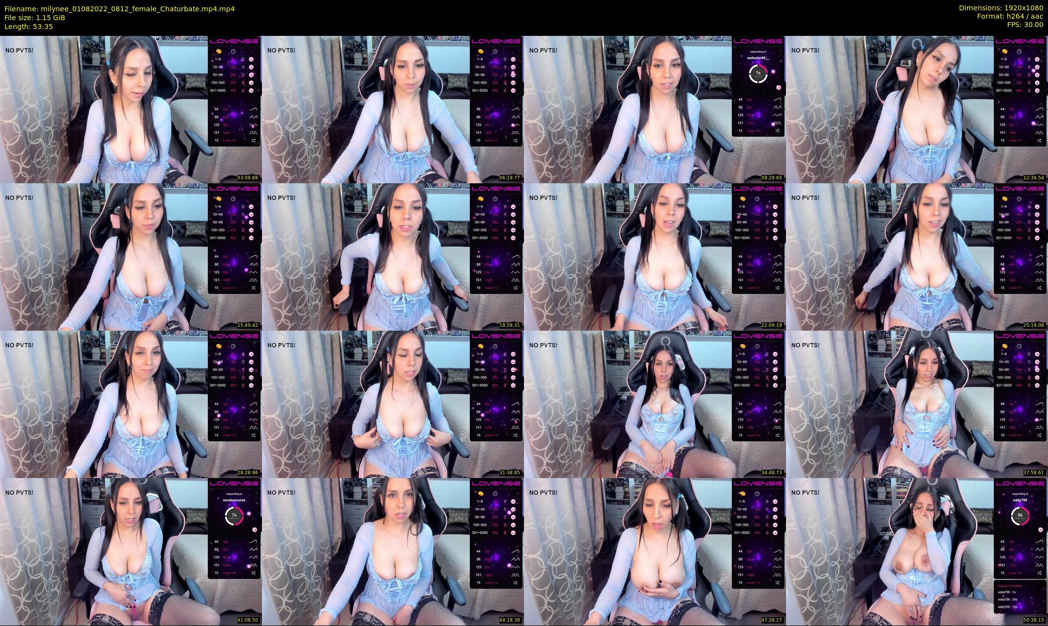 milynee — 54 minute Chaturbate female cam show recording, 1080p, Aug 1, 2022