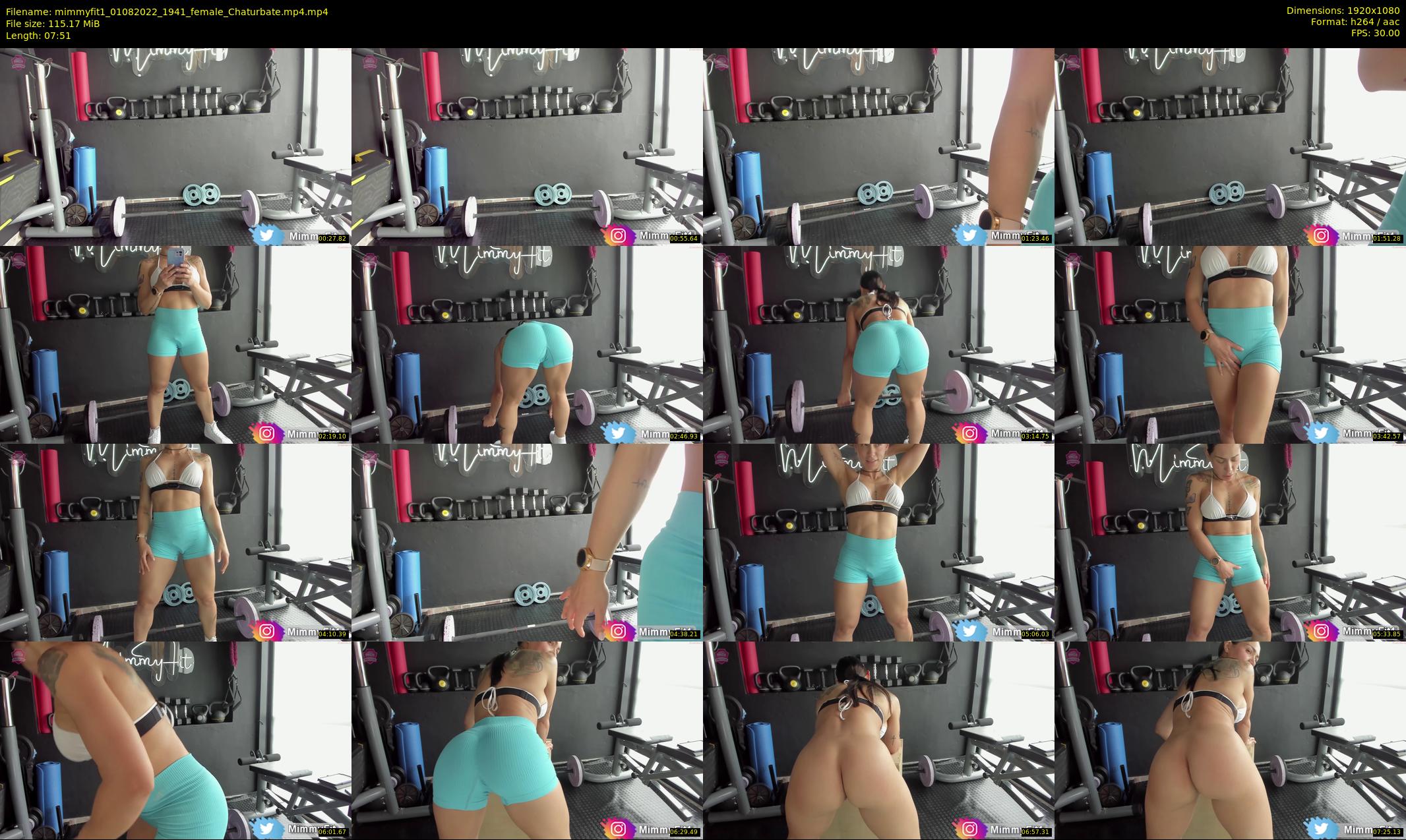 mimmyfit1 — 8 minute Chaturbate female cam show recording, 1080p, Aug 1, 2022
