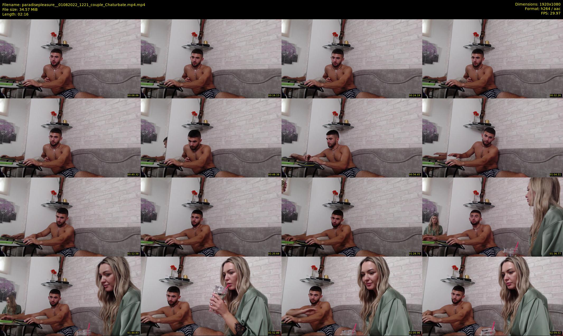 paradisepleasure_ — 3 minute Chaturbate couple cam show recording, 1080p, Aug 1, 2022
