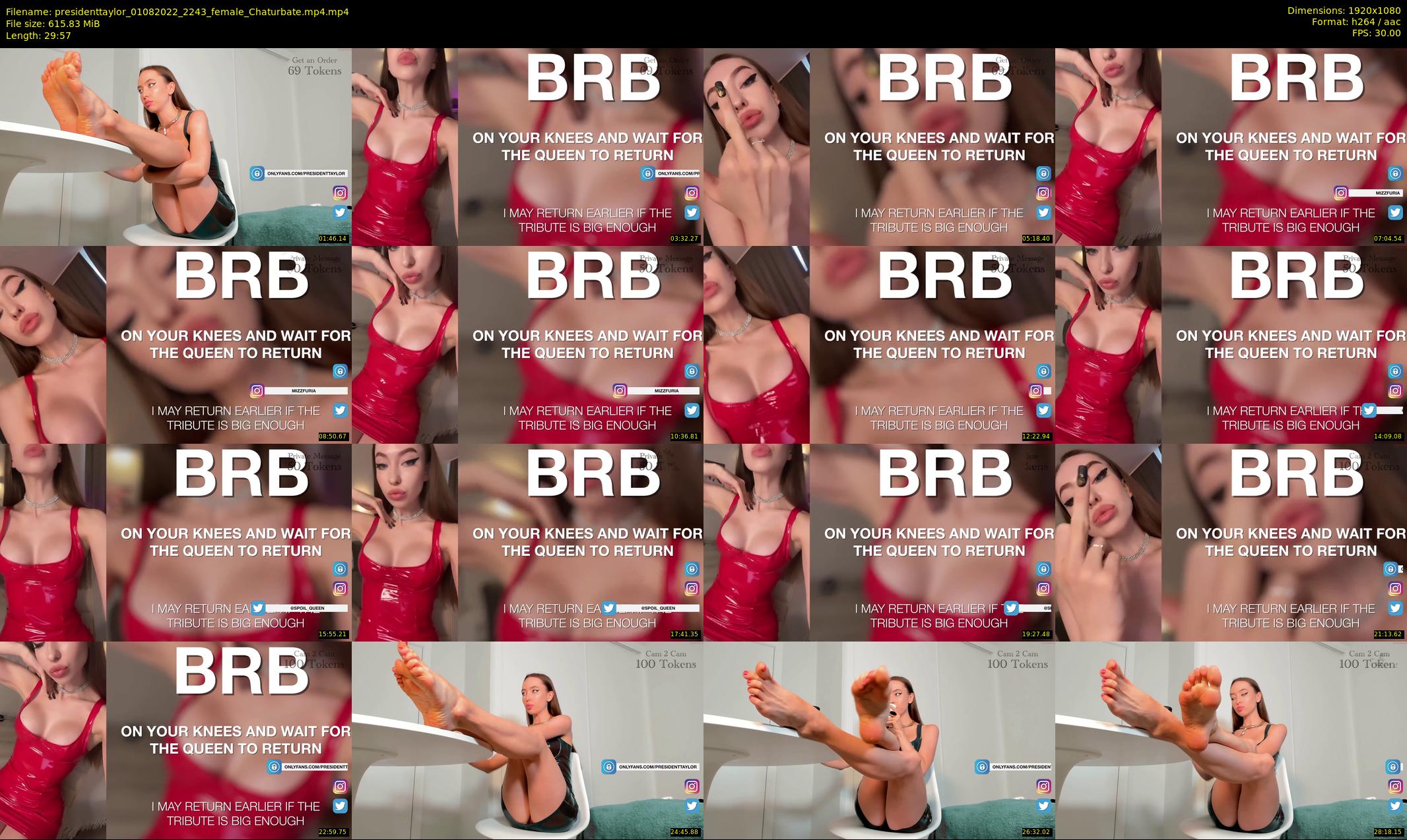 presidenttaylor — 30 minute Chaturbate female cam show recording, 1080p, Aug 1, 2022
