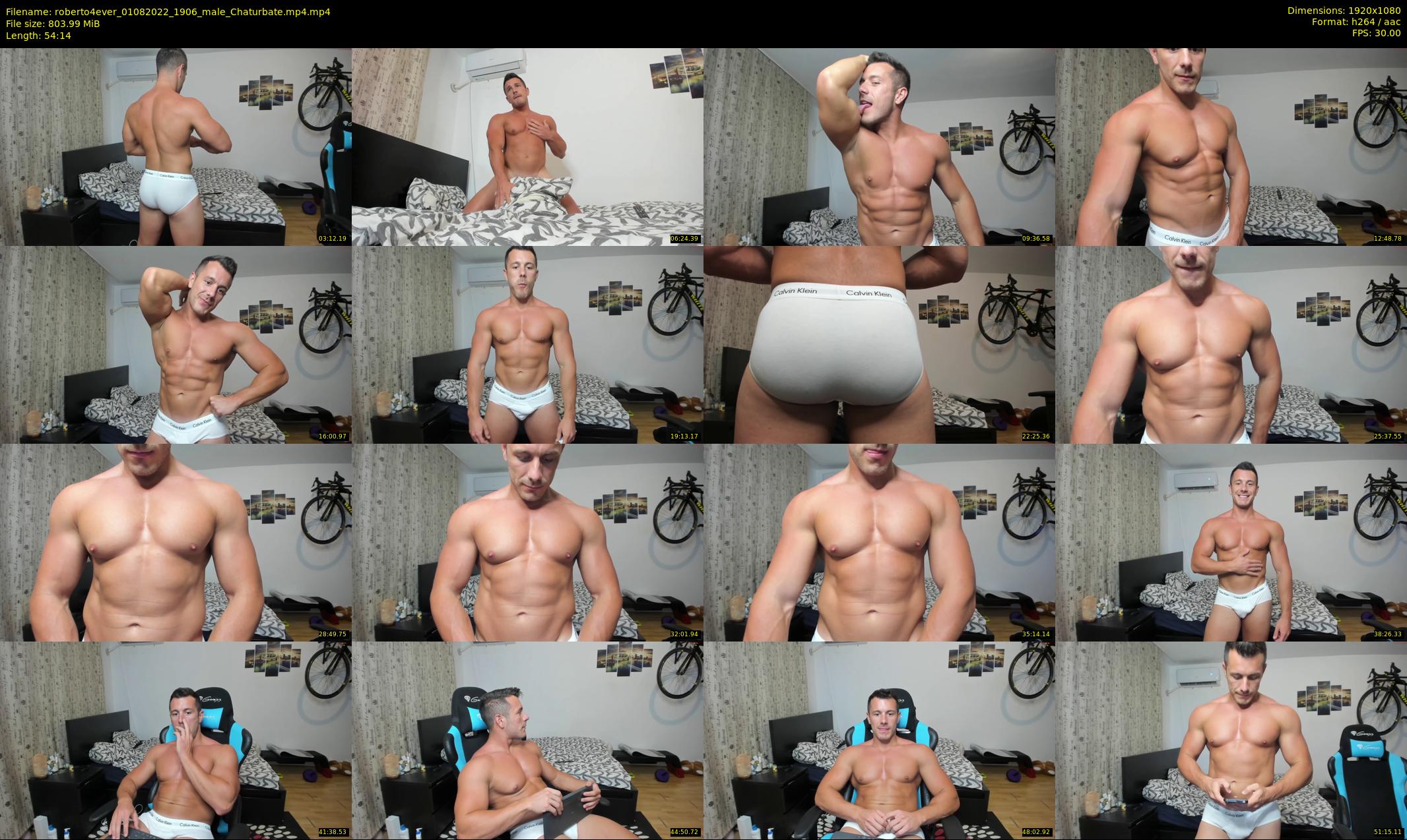 roberto4ever — 55 minute Chaturbate male cam show recording, 1080p, Aug 1, 2022