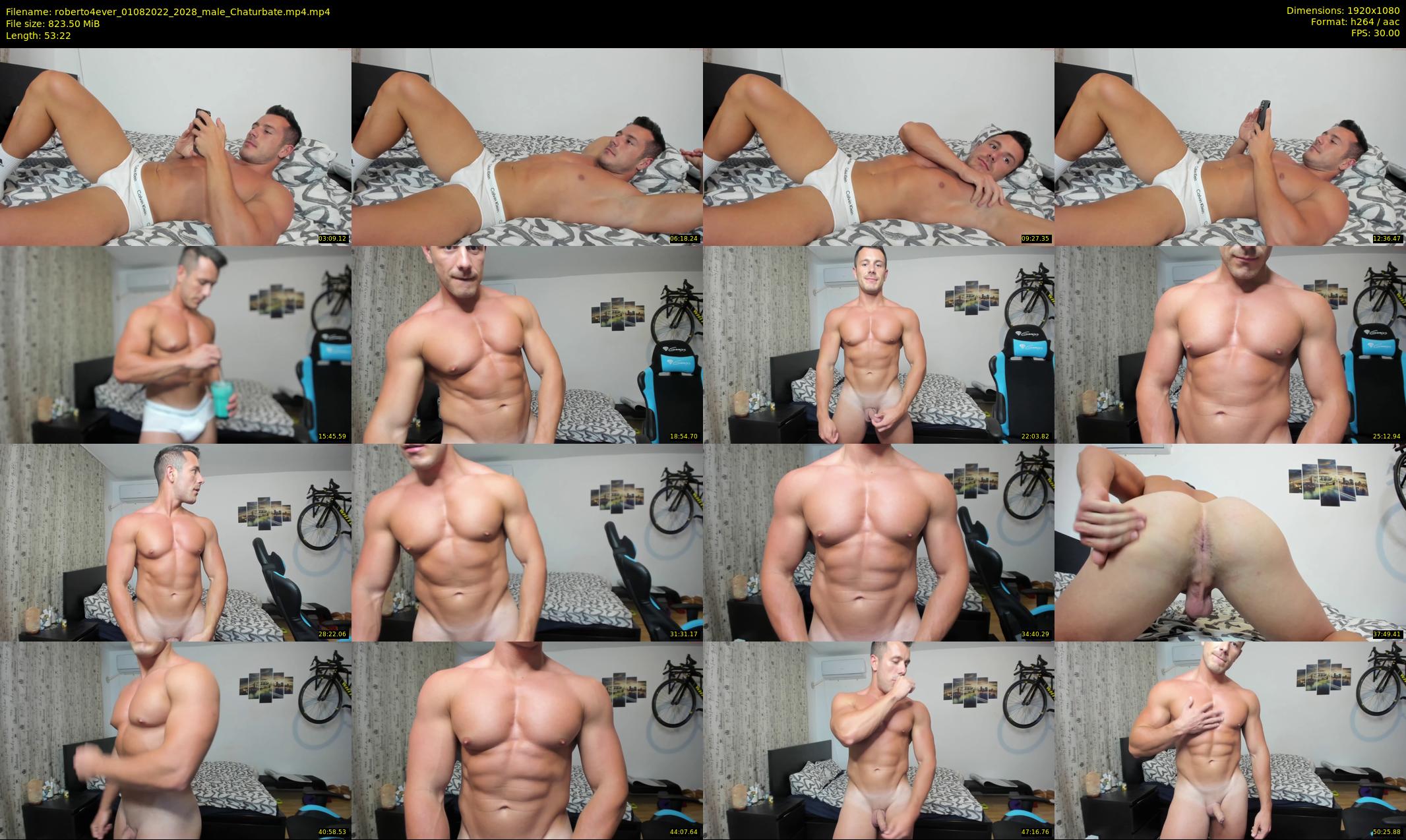 roberto4ever — 54 minute Chaturbate male cam show recording, 1080p, Aug 1, 2022