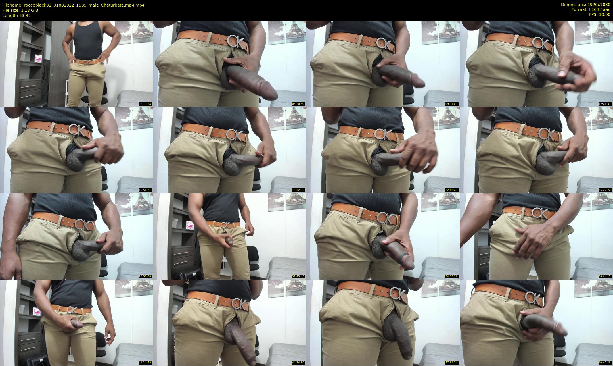 roccoblack02 — 54 minute Chaturbate male cam show recording, 1080p, Aug 1, 2022