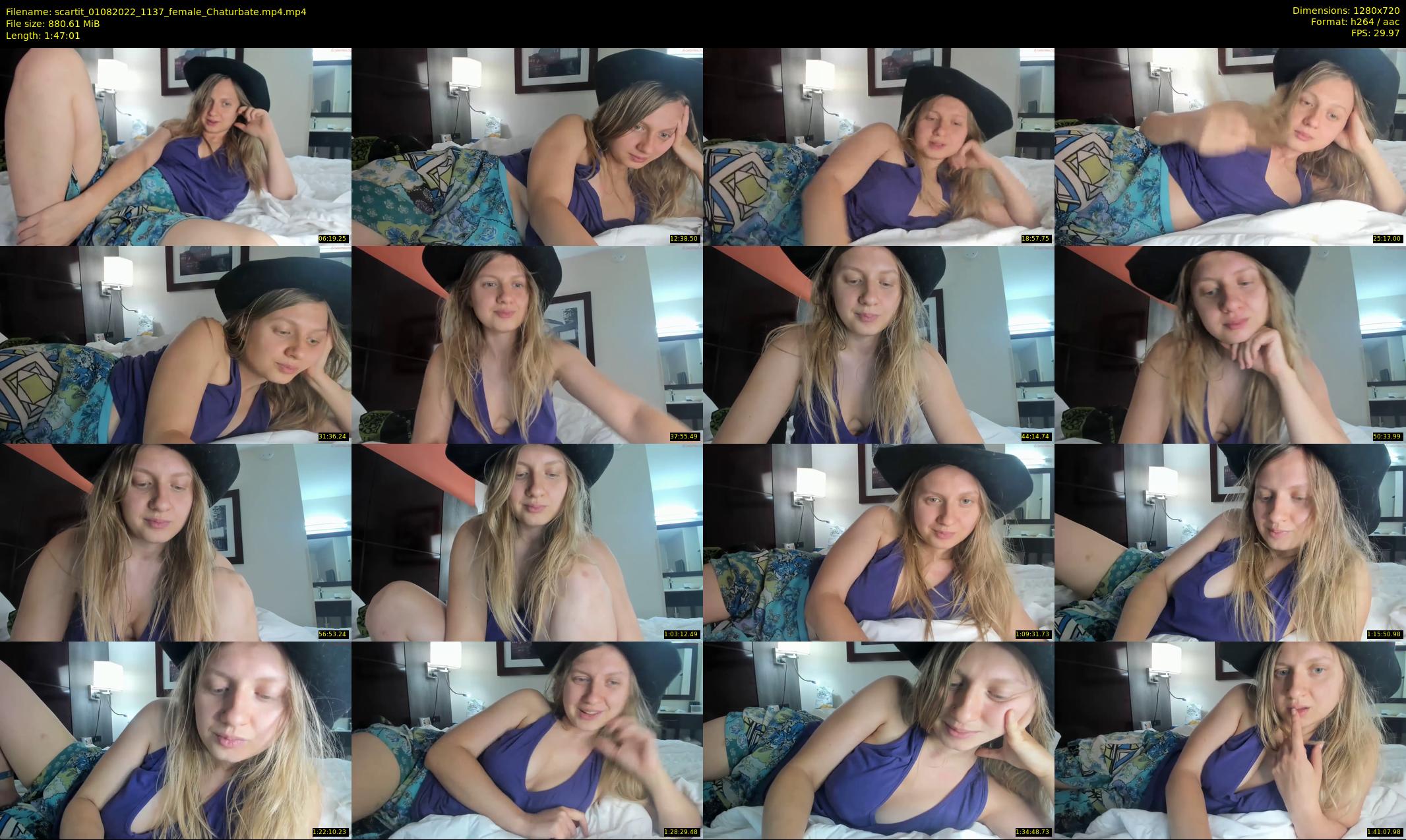 scartit — 108 minute Chaturbate female cam show recording, 720p, Aug 1, 2022