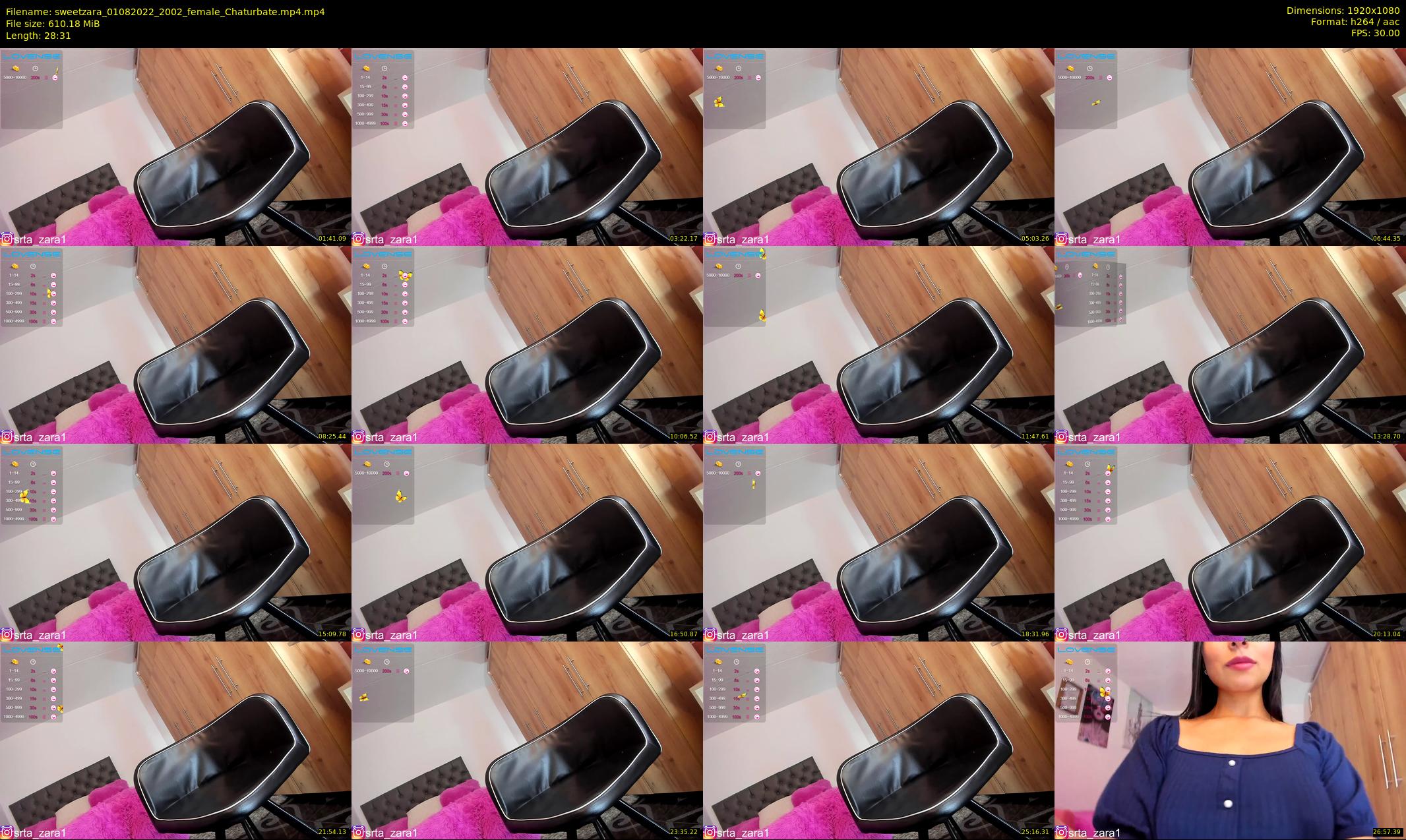sweetzara — 29 minute Chaturbate female cam show recording, 1080p, Aug 1, 2022