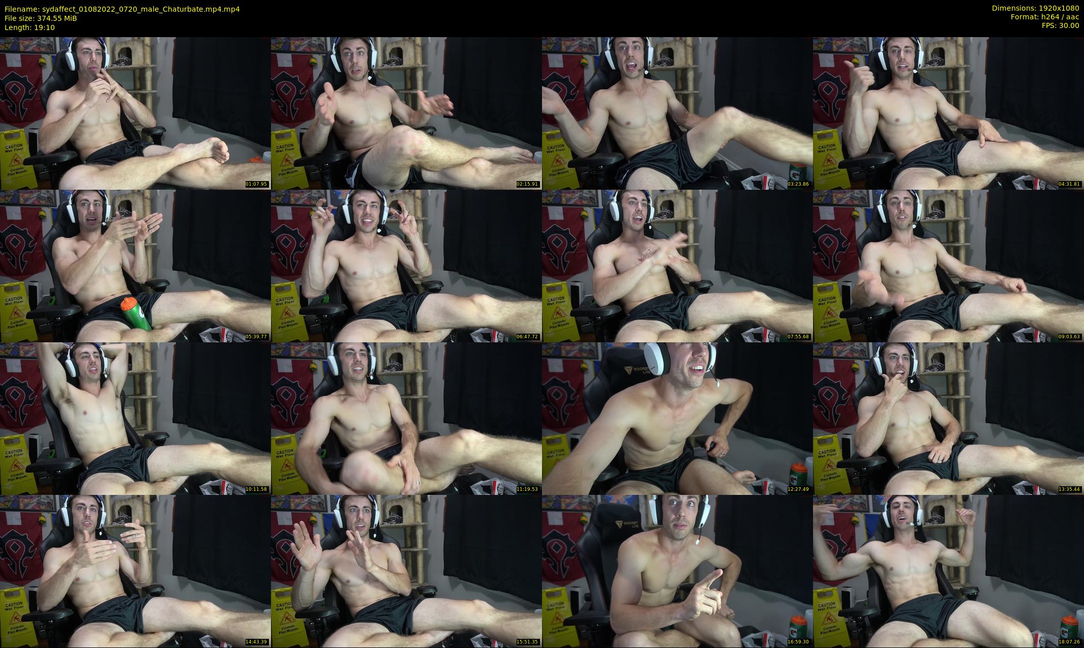 sydaffect — 20 minute Chaturbate male cam show recording, 1080p, Aug 1, 2022