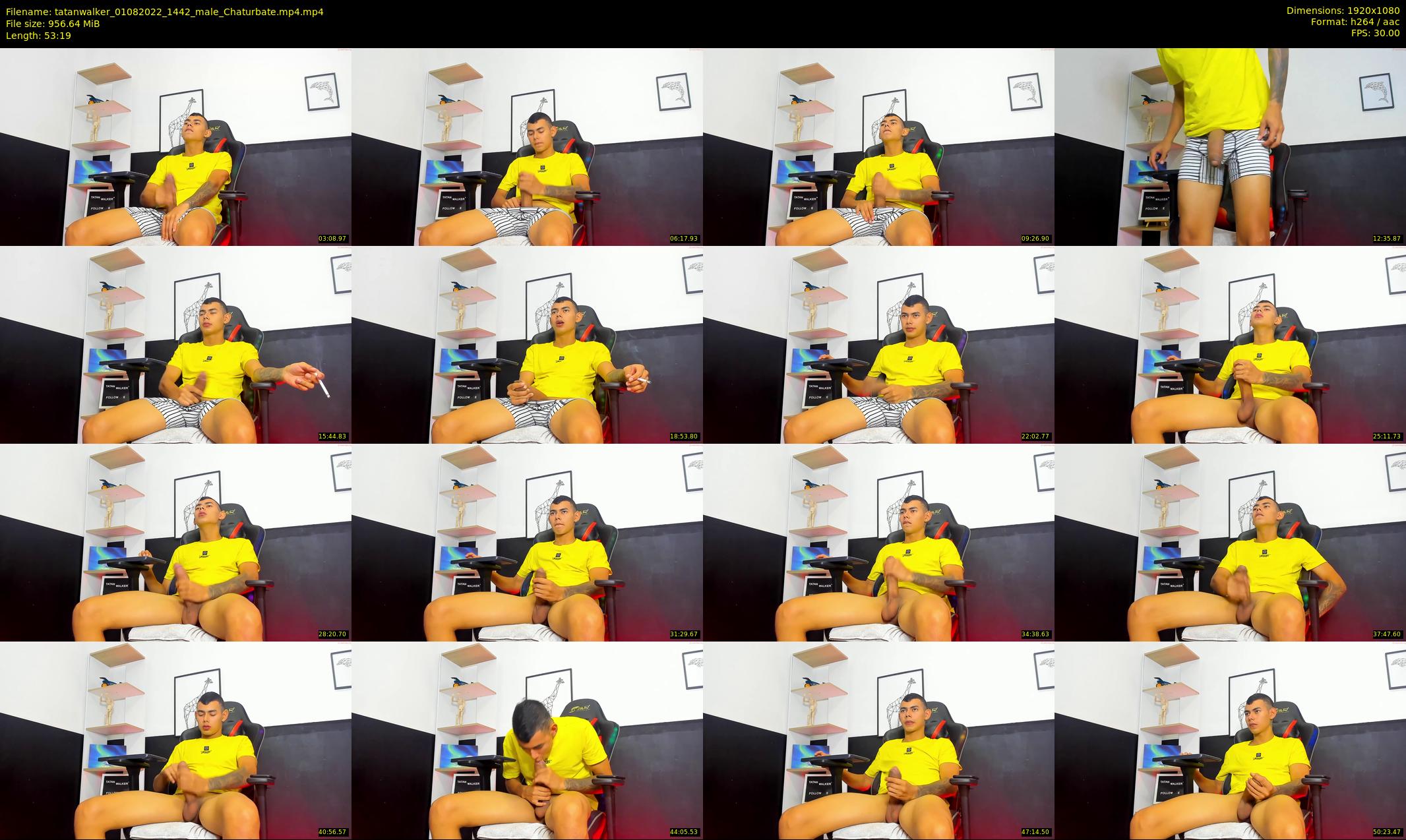 tatanwalker — 54 minute Chaturbate male cam show recording, 1080p, Aug 1, 2022