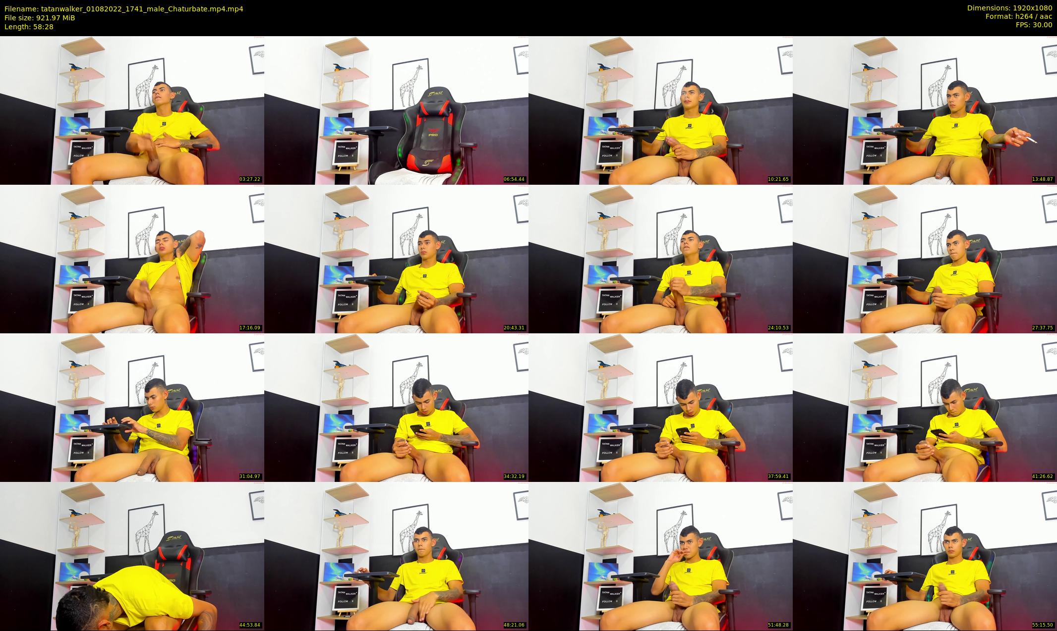 tatanwalker — 59 minute Chaturbate male cam show recording, 1080p, Aug 1, 2022