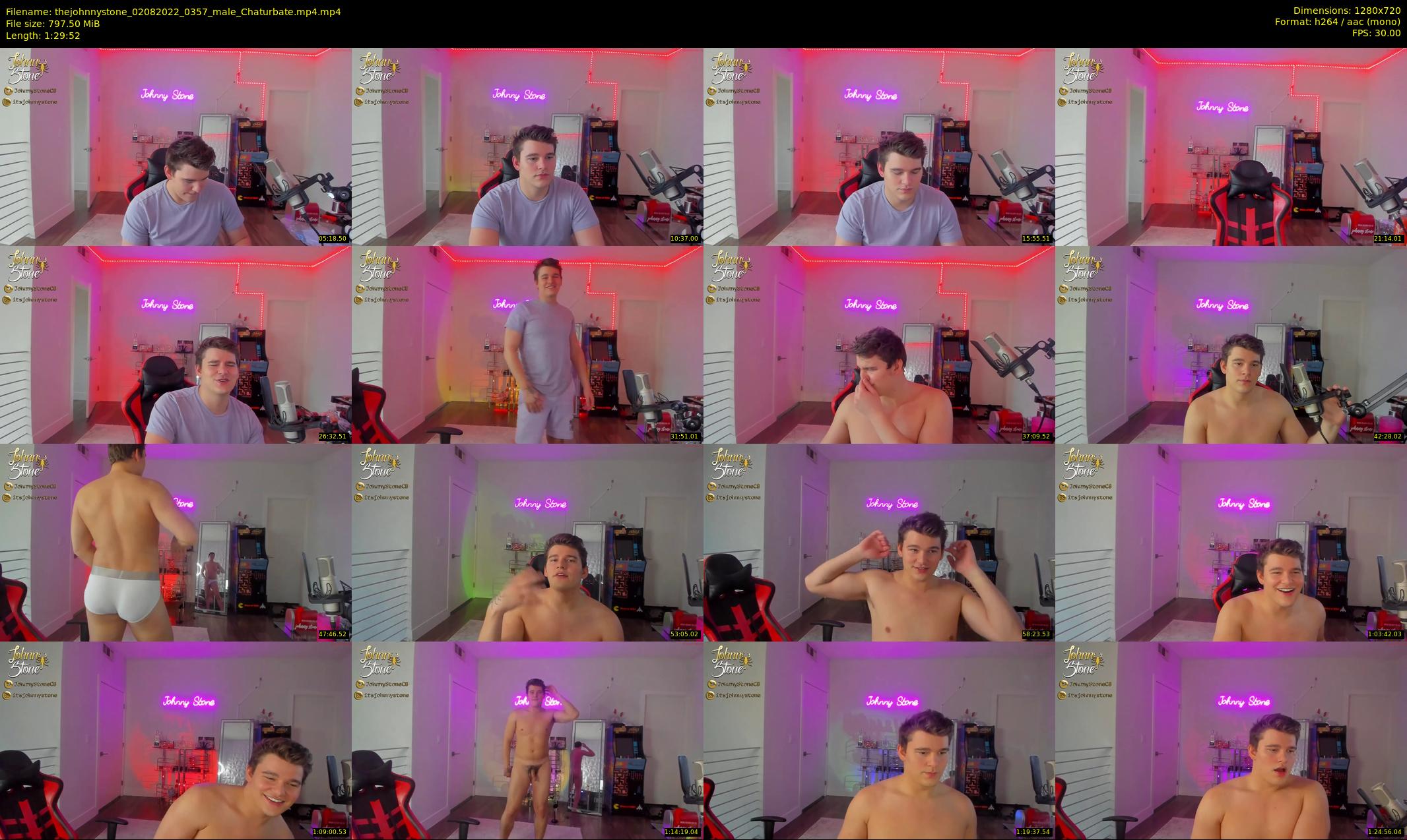 thejohnnystone — 90 minute Chaturbate male cam show recording, 720p, Aug 2, 2022