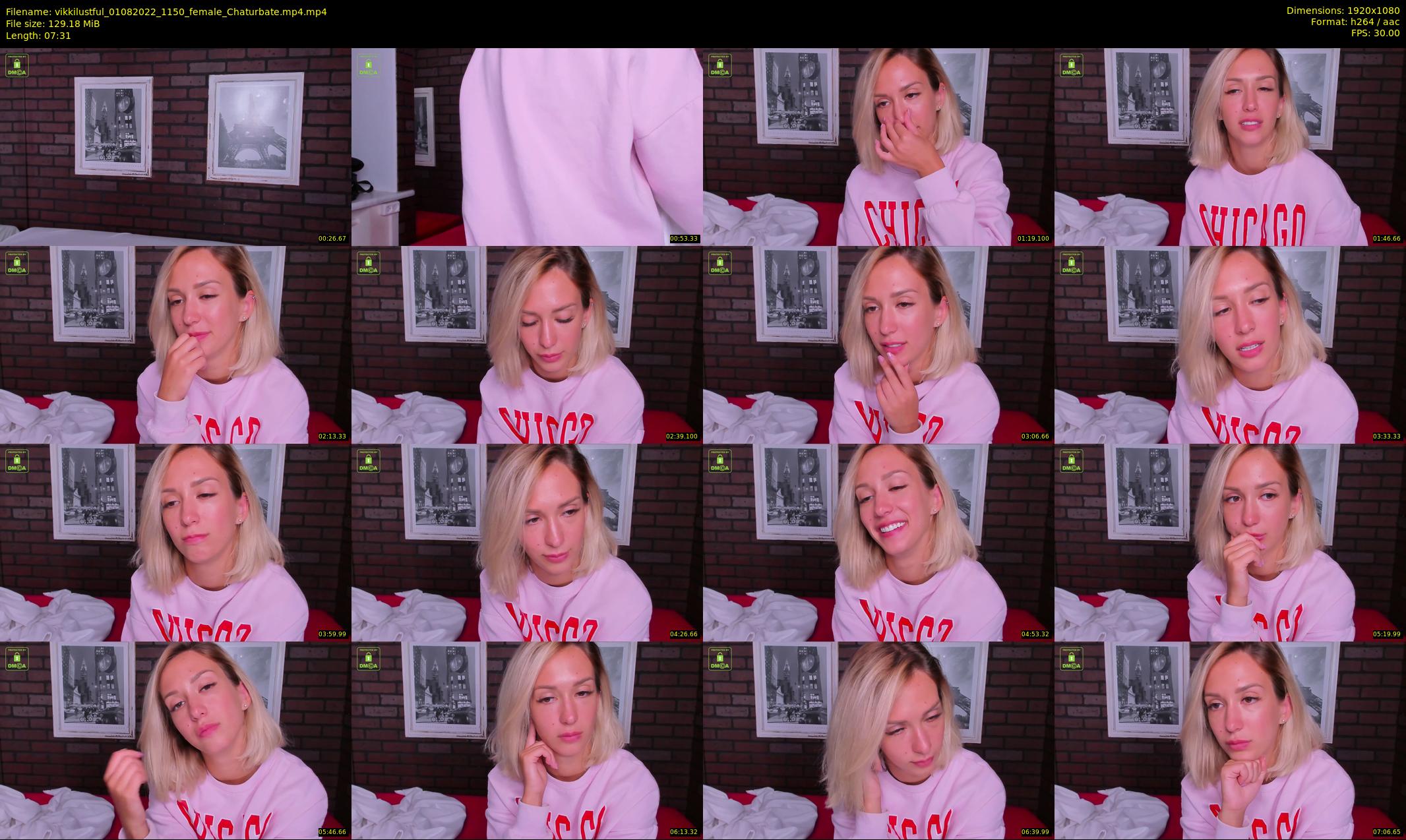 vikkilustful — 8 minute Chaturbate female cam show recording, 1080p, Aug 1, 2022